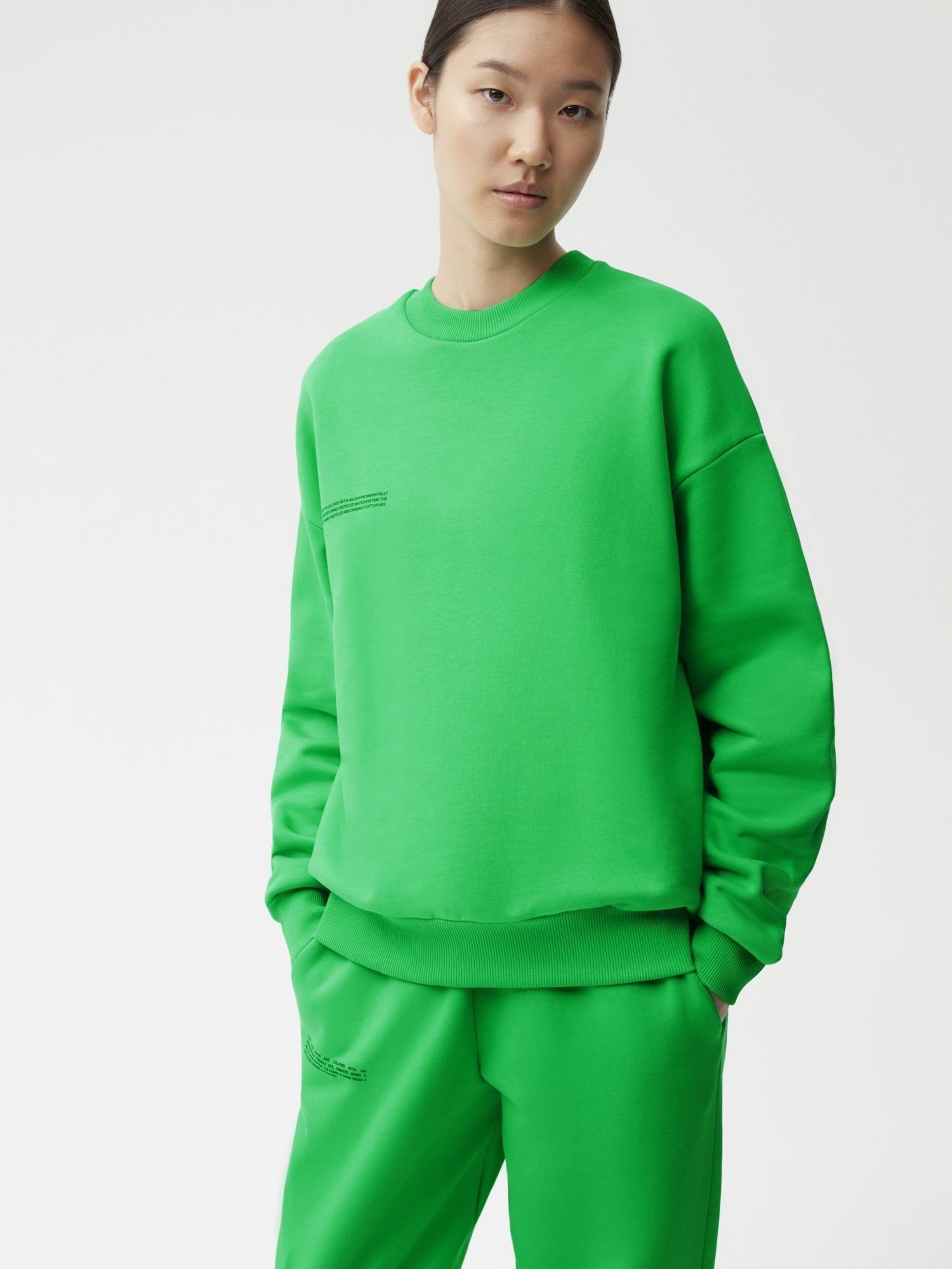 Heavyweight Recycled Cotton Sweatshirt Jade Green-female-1