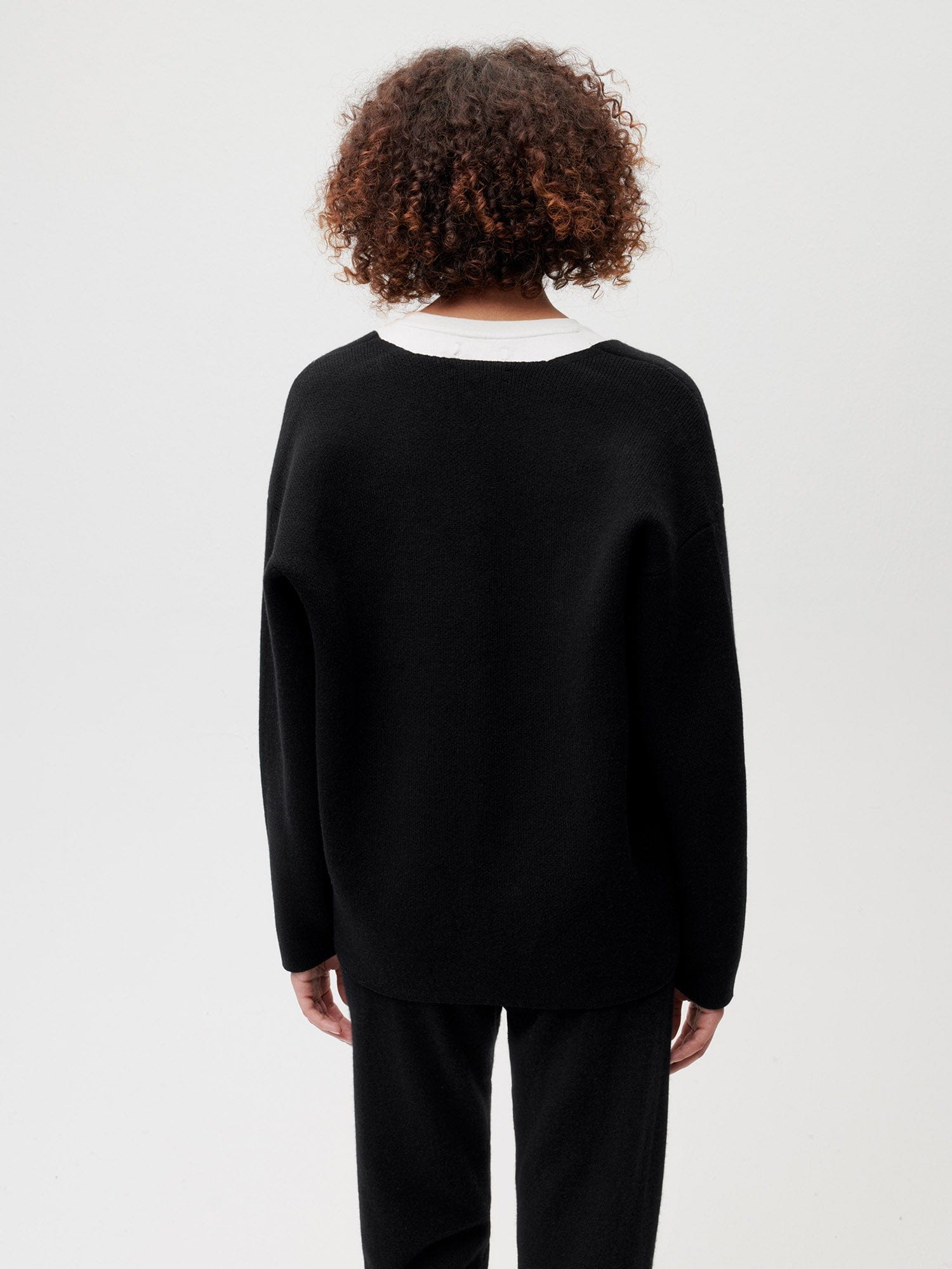 Recycled Cashmere Cardigan - Black - Pangaia