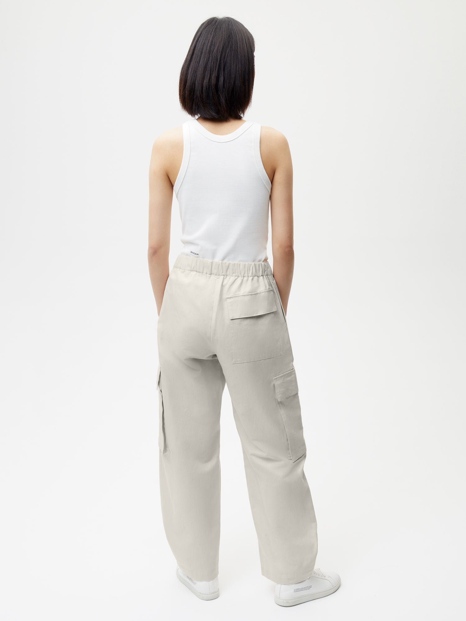 Organic Cotton Linen Cargo Pants - Limestone - Pangaia