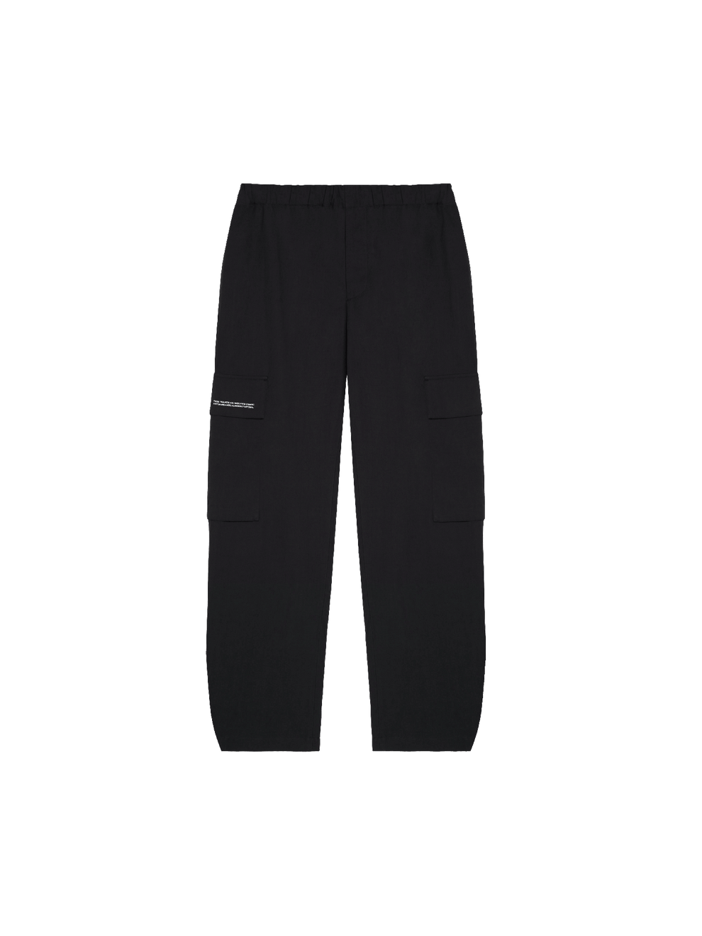 Black Cotton Linen Cargo Pants Pangaia