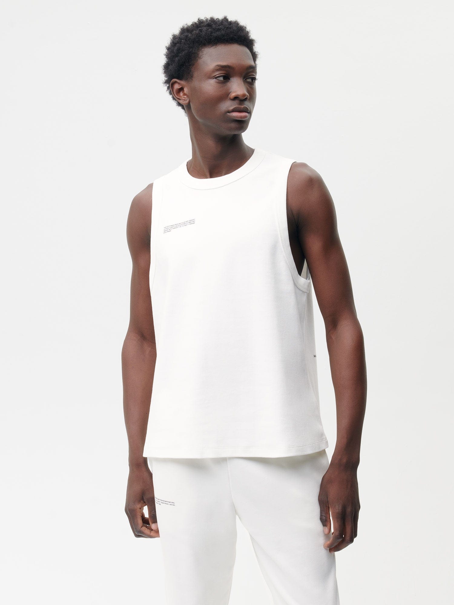 Men s Cotton Tank Top Off white Pangaia