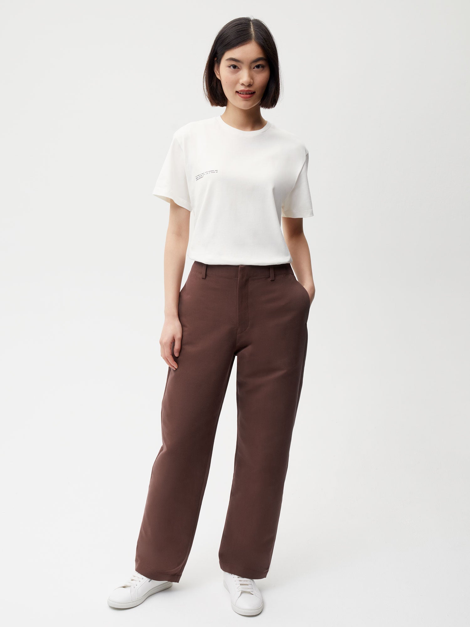 Cotton Regular Fit Trouser - Chestnut Brown - Pangaia