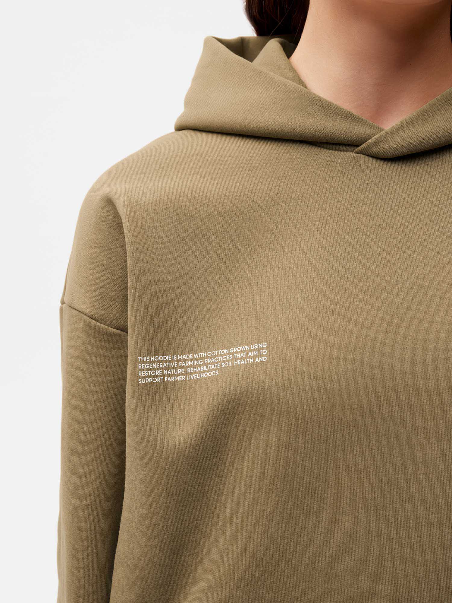 In Conversion Cotton Hoodie - Carbon Brown - Pangaia