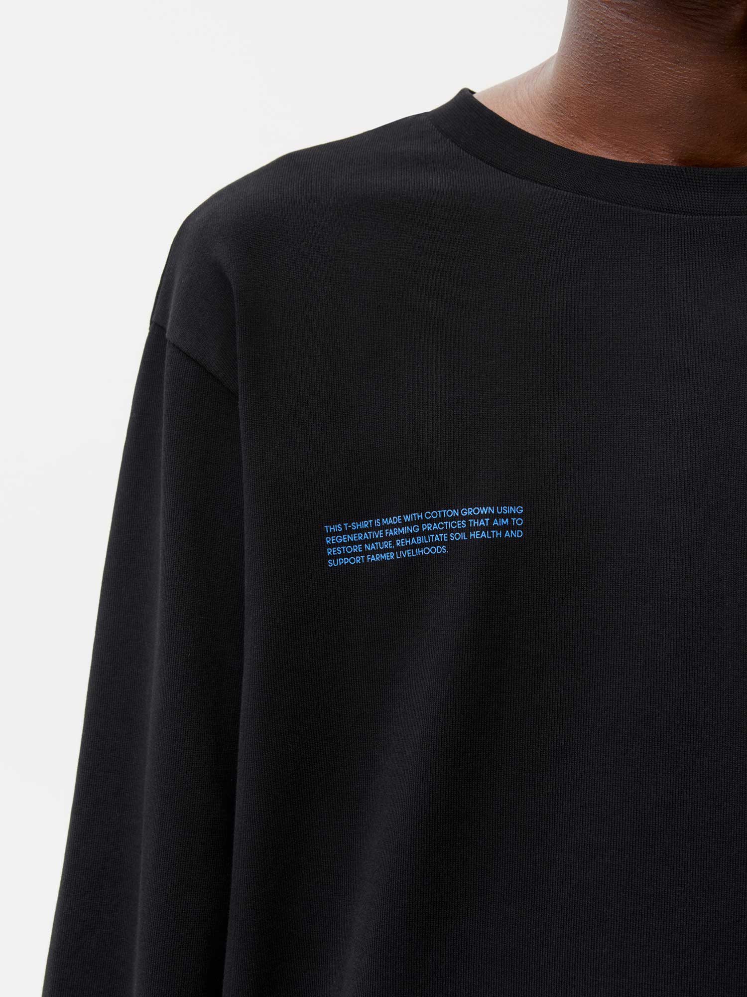 In Conversion Cotton Long Sleeve T-shirt—black