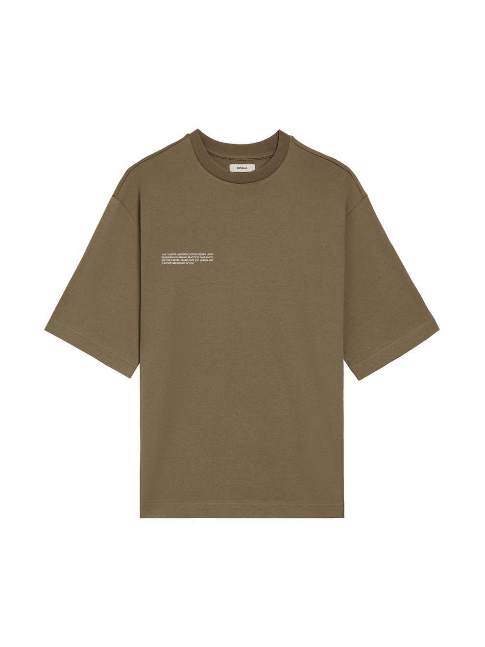 In Conversion Cotton Boxy Tshirt Carbon Brown Pangaia