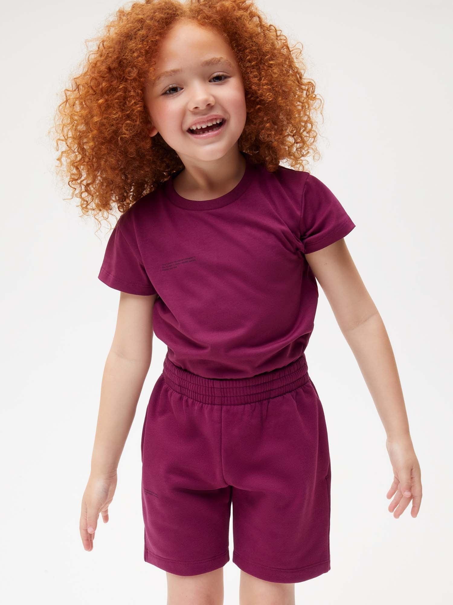 Kids' 365 Midweight Long Shorts—plum purple