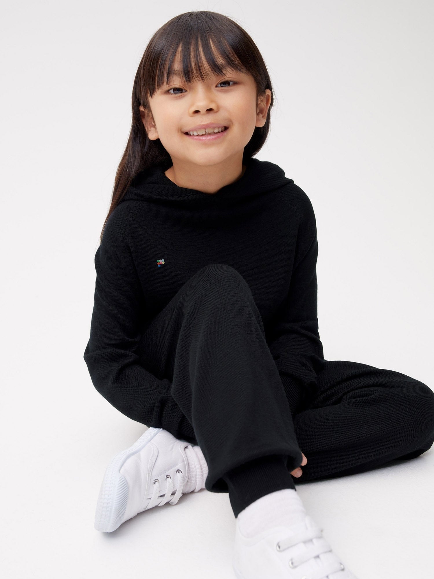 Kids Merino Track Pants Black