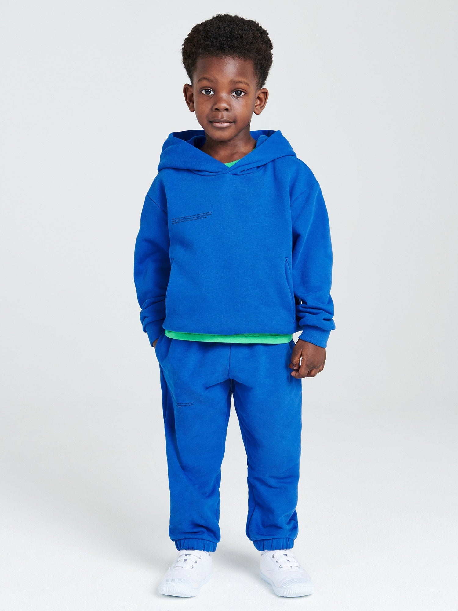 Cotton-blend Hoodie - Blue melange/Boston - Kids