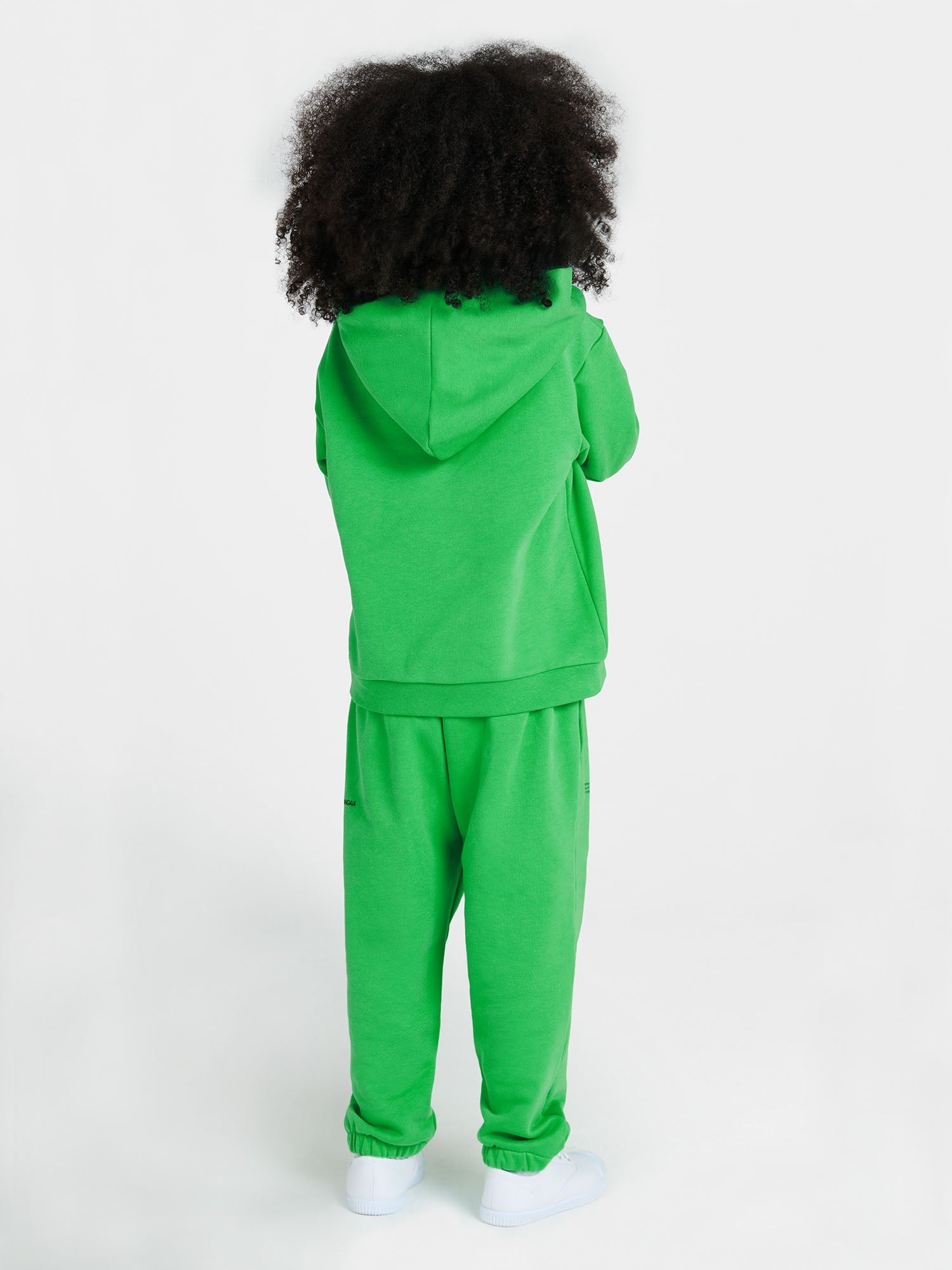 Kids Organic Cotton Hoodie Jade Green Model