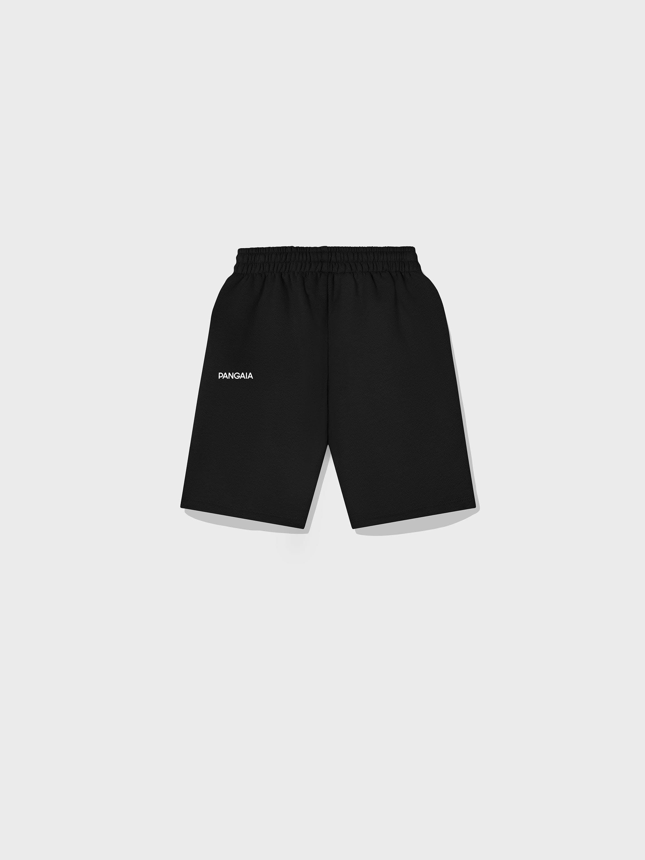 Kids Organic Cotton Long Shorts Black Back