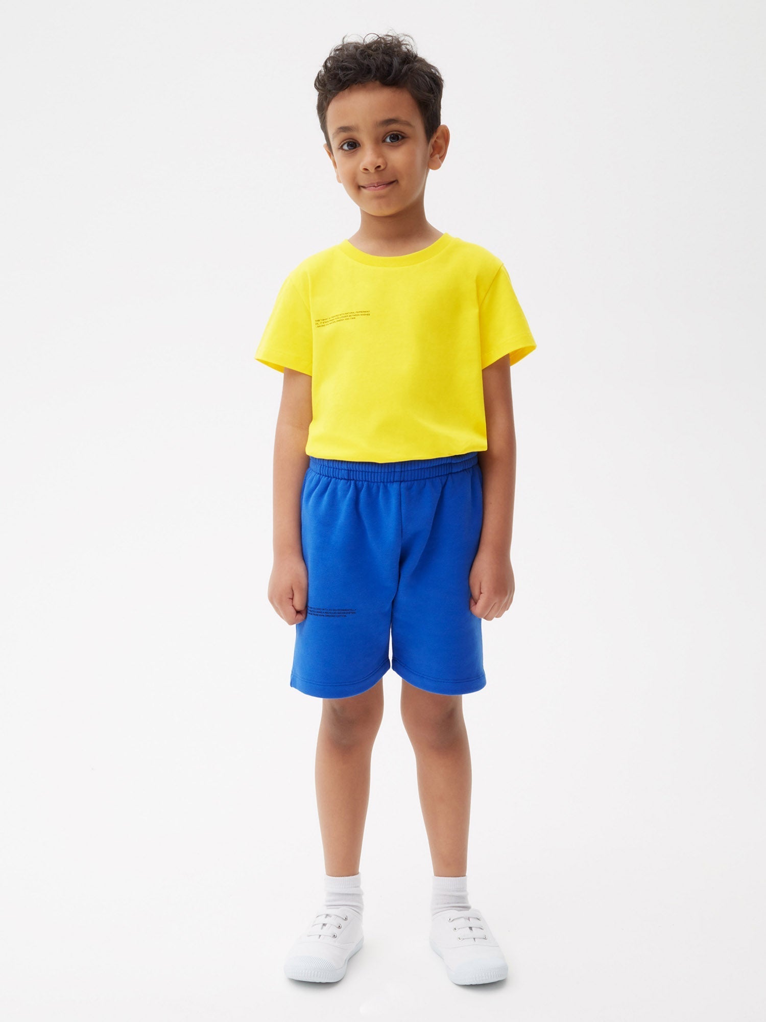 Kids Organic Cotton Long Shorts Cobalt Blue