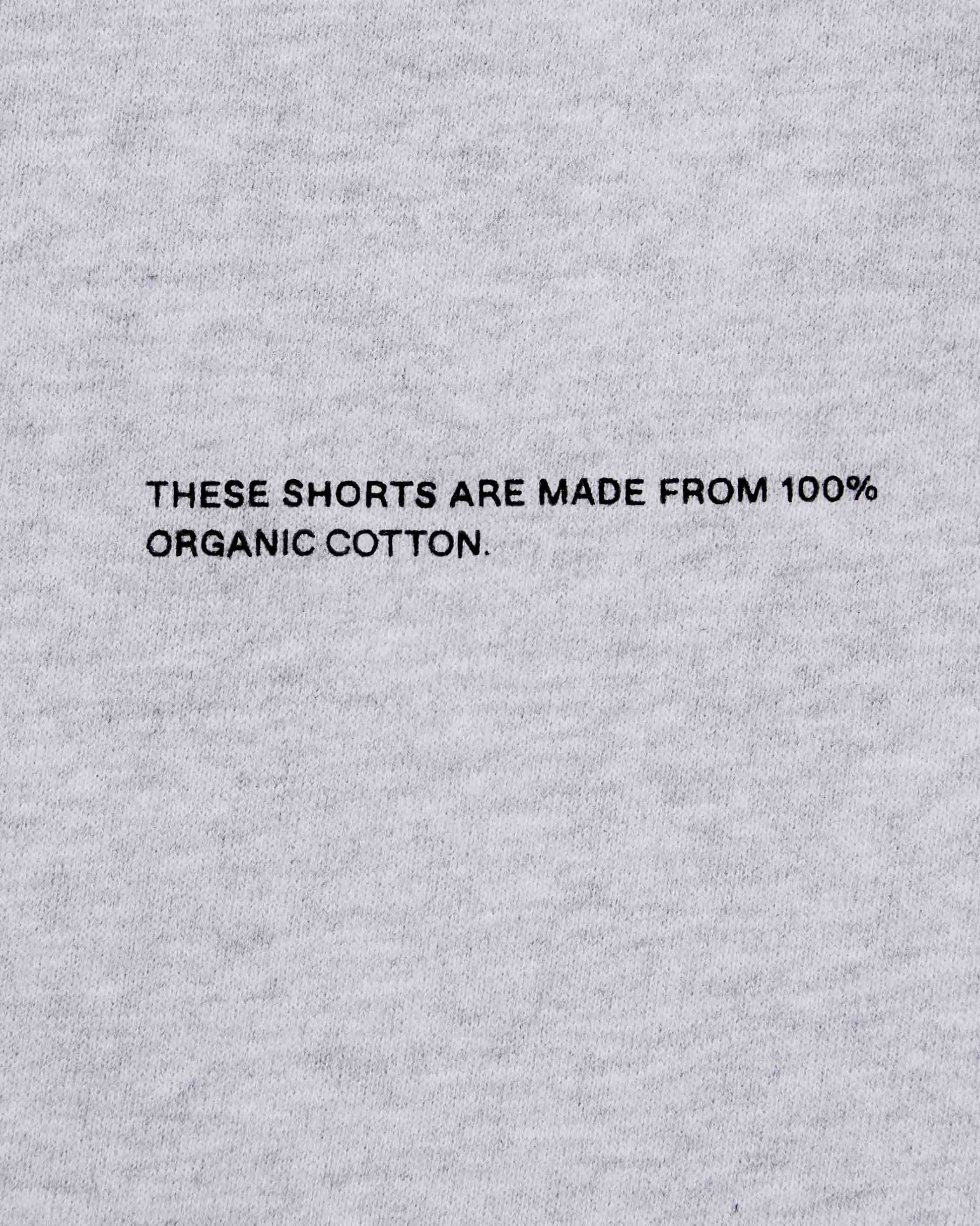 Kids Organic Cotton Long Shorts Grey Marl