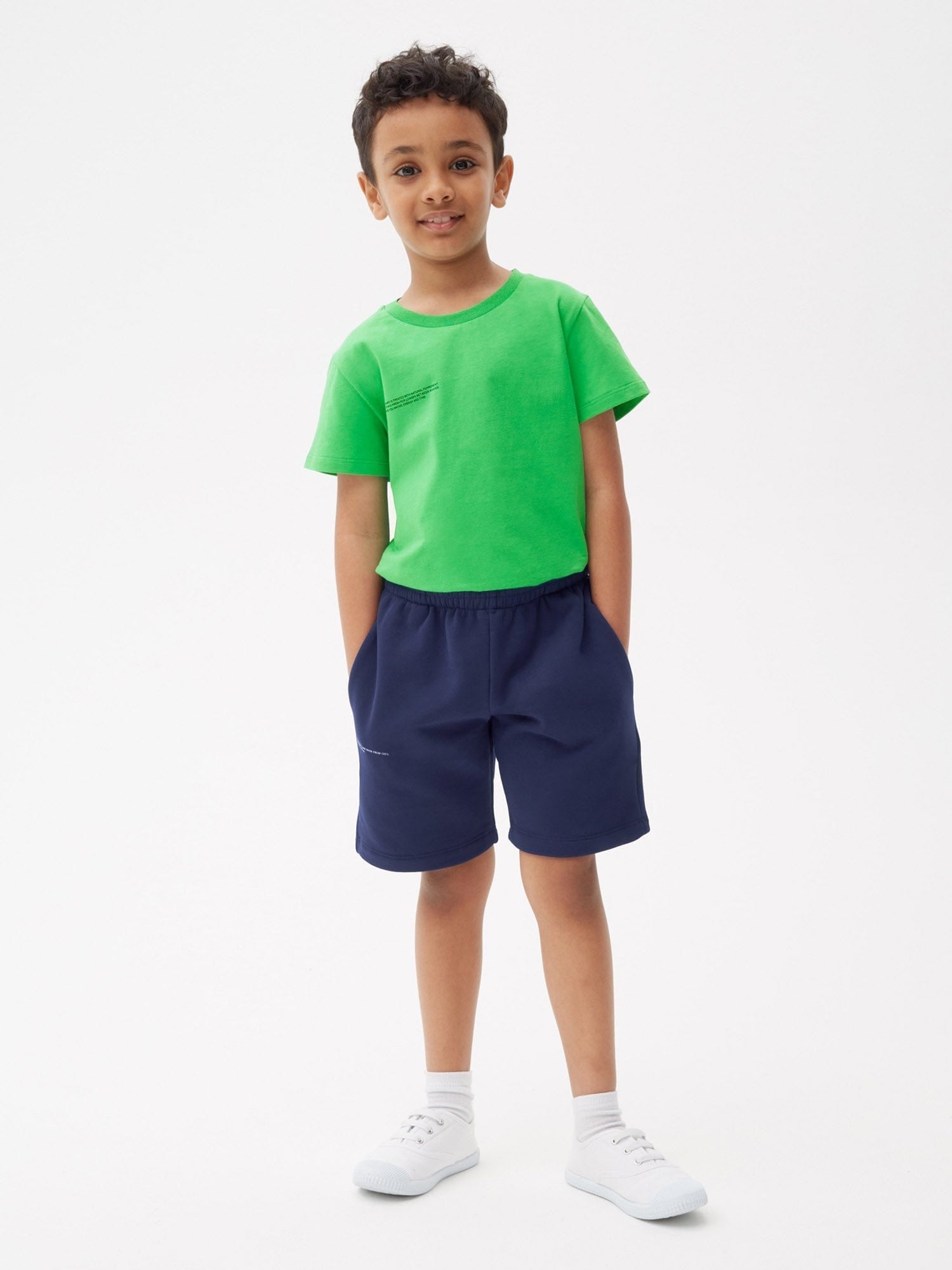 Kids' Navy 365 Midweight Long Shorts PANGAIA - Main Image