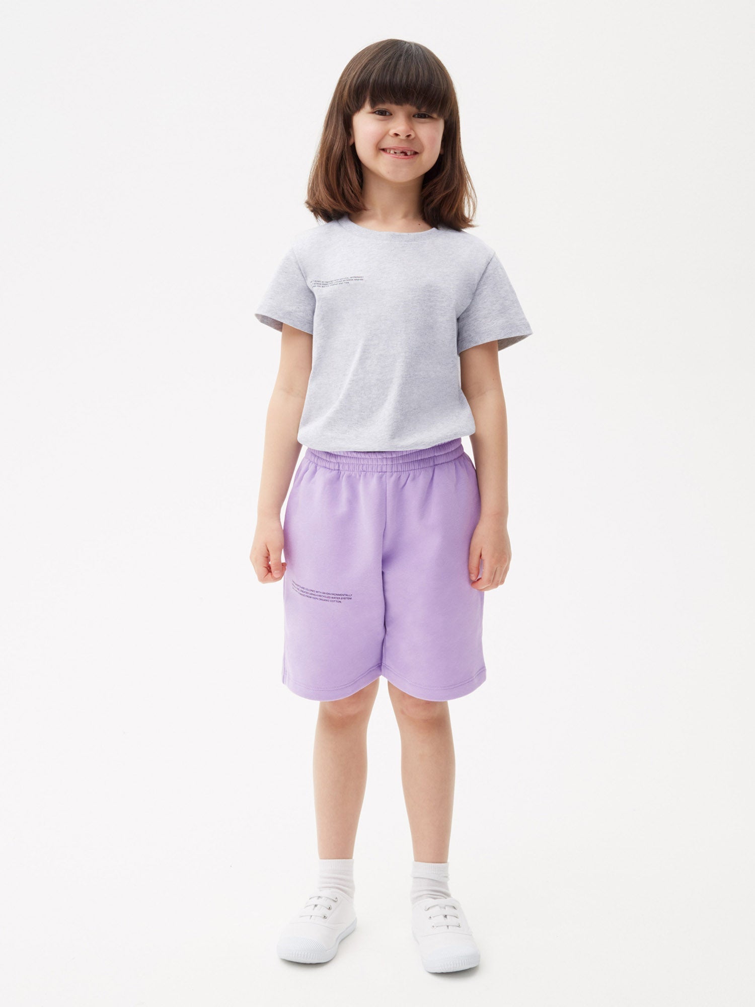 Kids Organic Cotton Long Shorts Orchid Purple