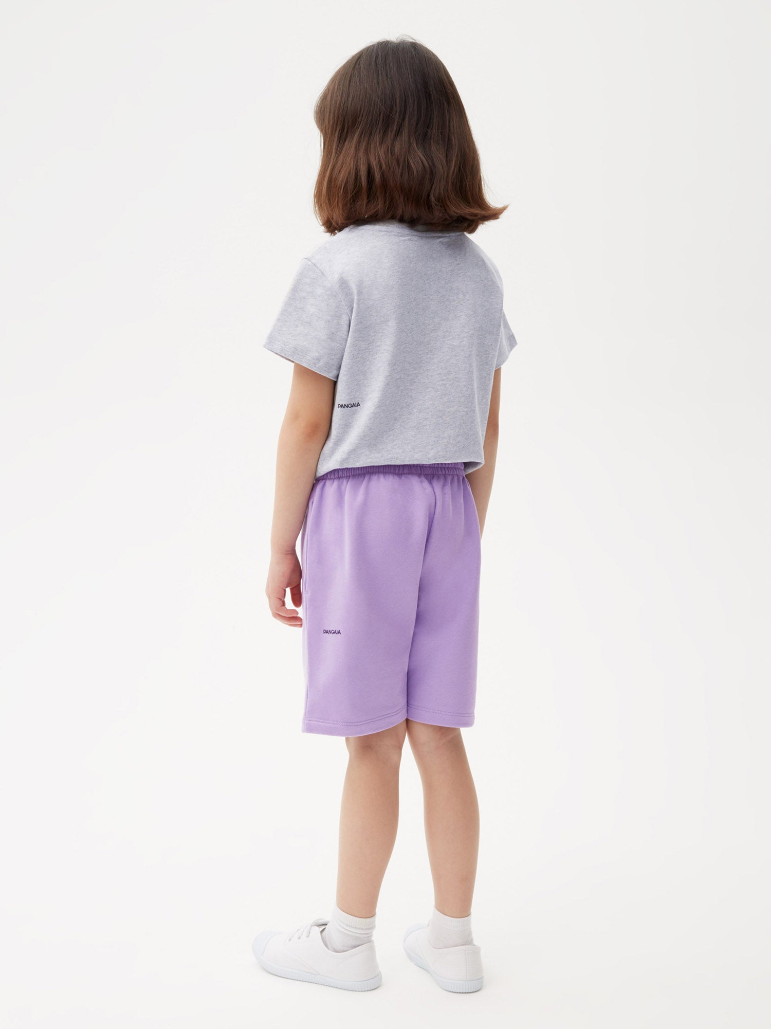 Kids Organic Cotton Long Shorts Orchid Purple