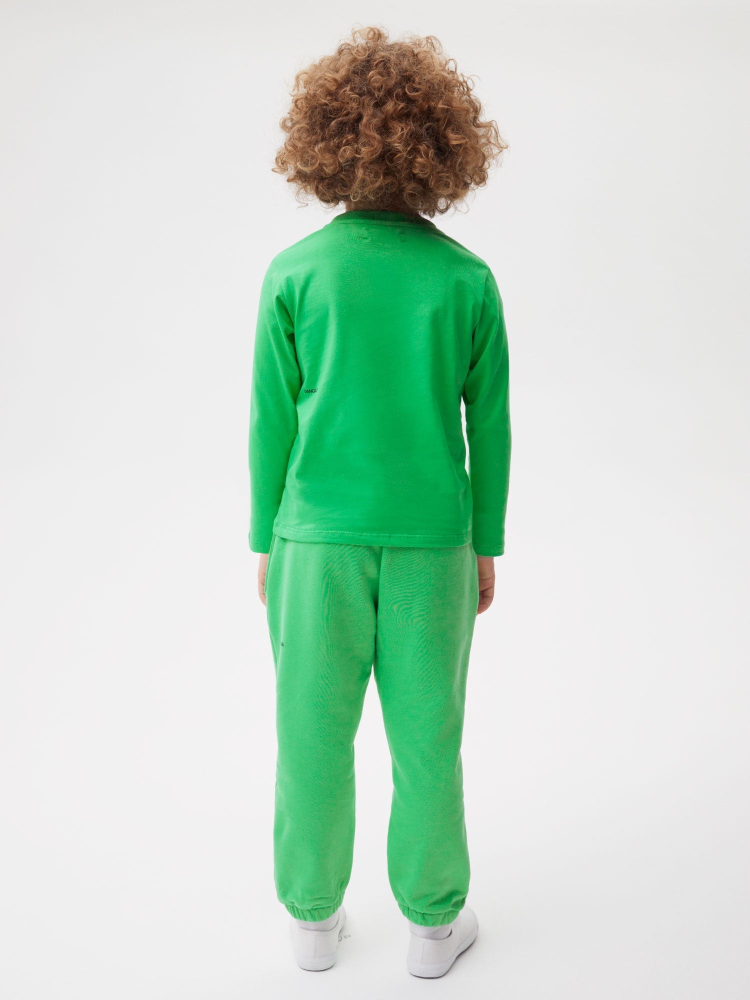 Kids Organic Cotton Long Sleeve T Shirt Jade Green