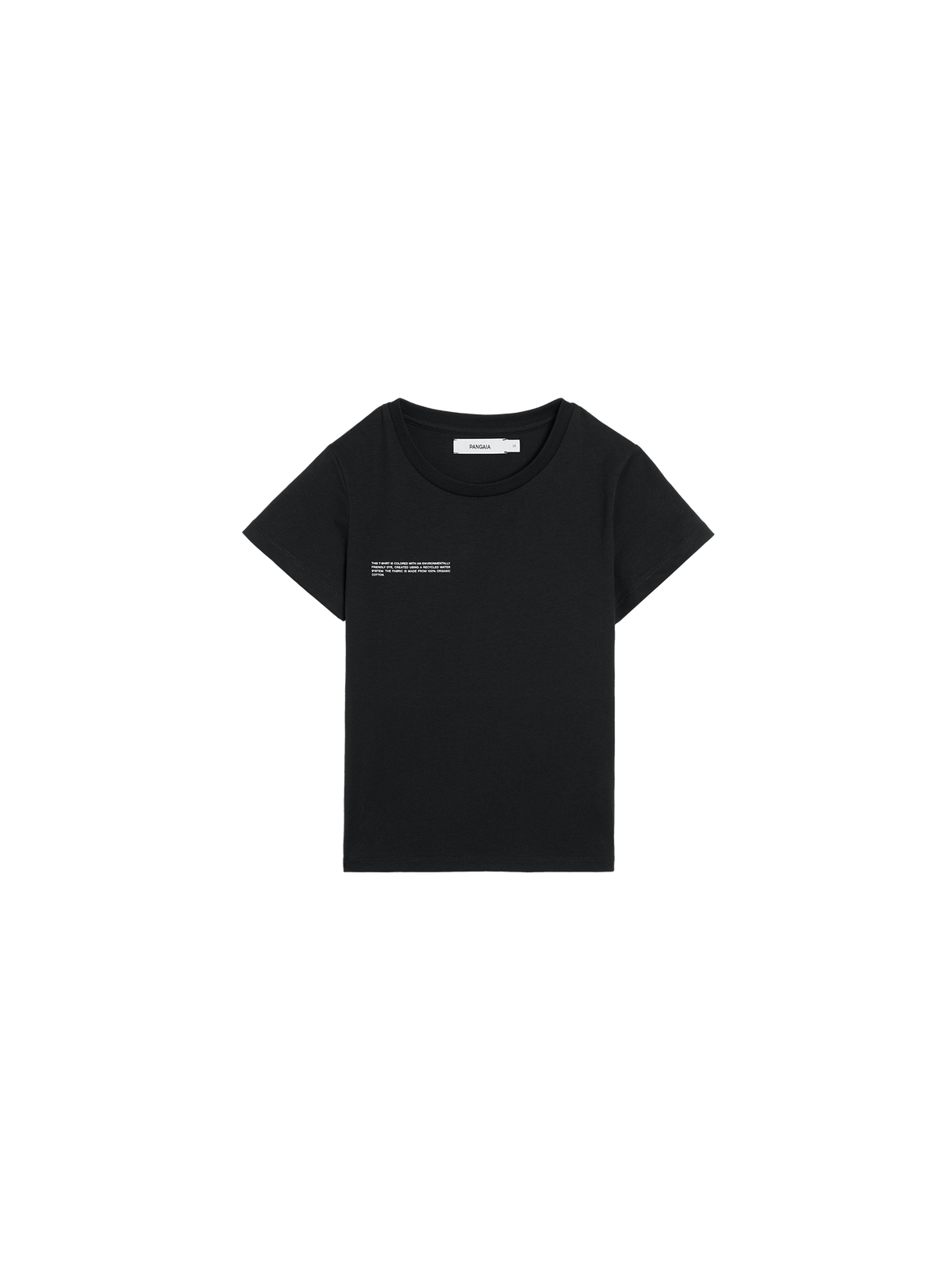 Black Kids' 365 Midweight T-shirt packshot oversized boxy fit 320 GSM organic cotton crew neck