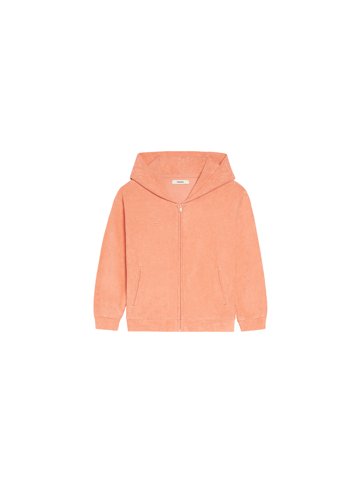 Kids Towelling Zipped Hoodie peach perfect