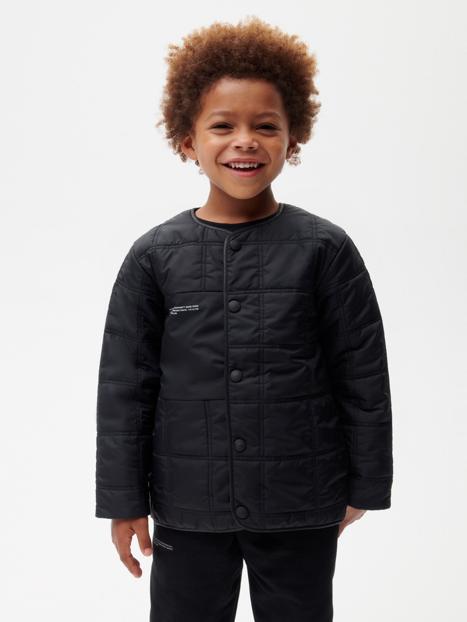 Kids-Recycled-Nylon-NW-FLWRDWN-Quilted-Collarless-Jacket-Black-3
