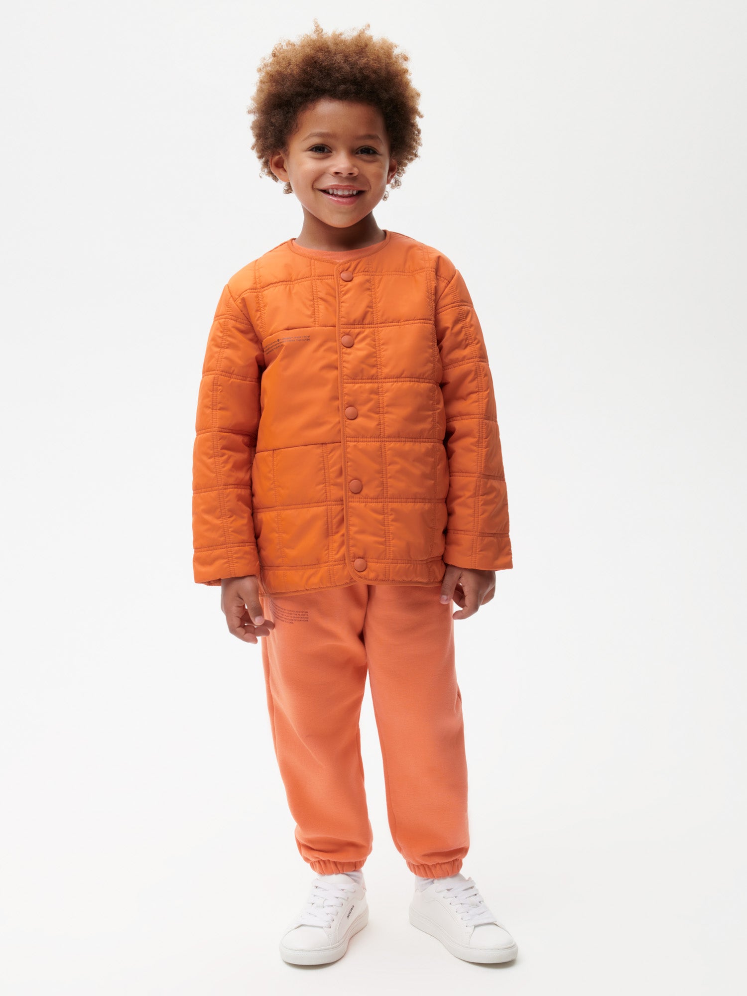 Kids-Recycled-Nylon-NW-FLWRDWN-Quilted-Collarless-Jacket-Cinnamon-Orange-1