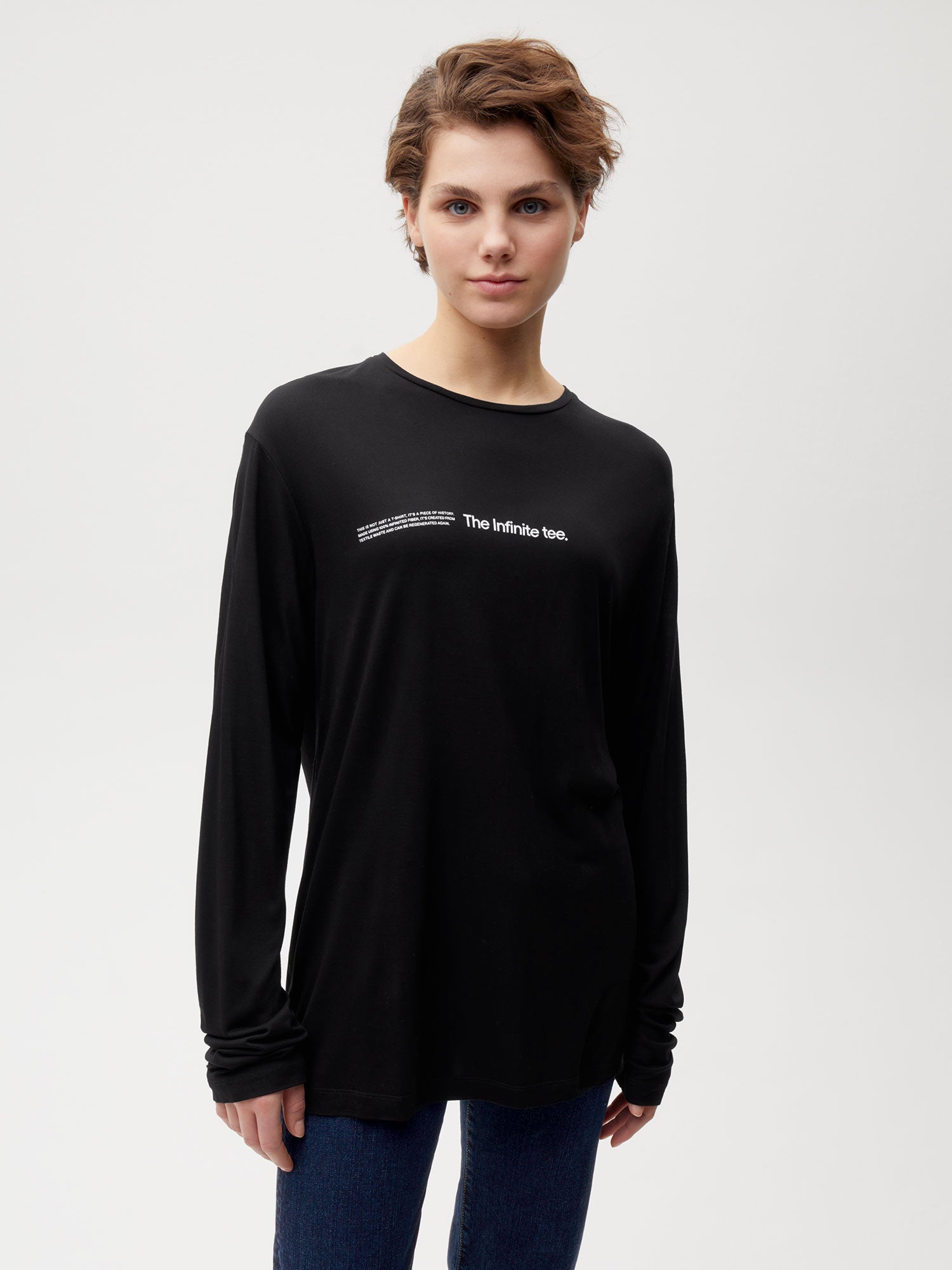 LAB Infinited Fiber Long Sleeve T Shirt Black Female