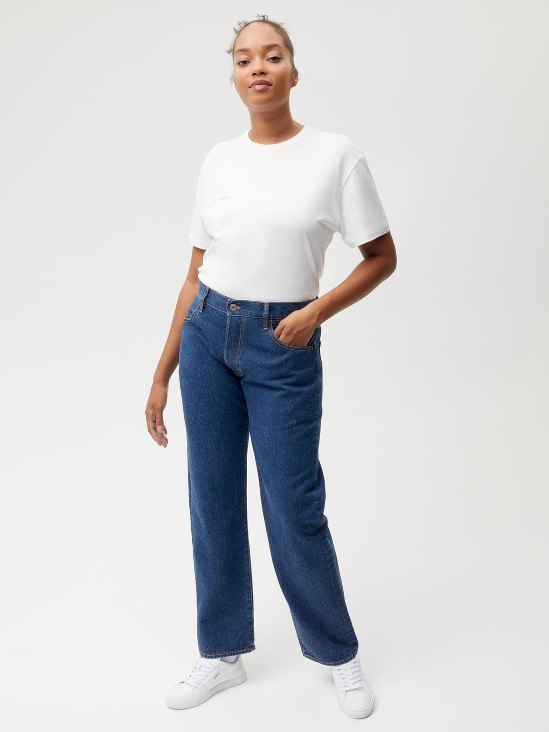 Nettle Denim Straight Leg Jeans | Pangaia