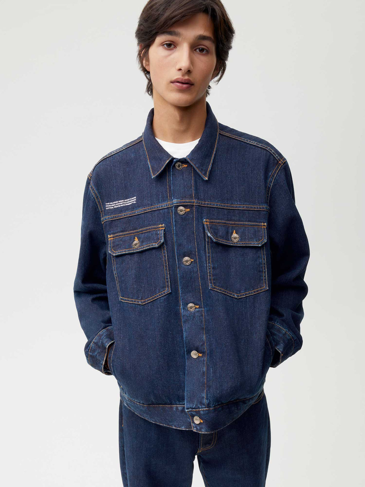 Nettle Denim Jacket - Rinse Wash - Pangaia