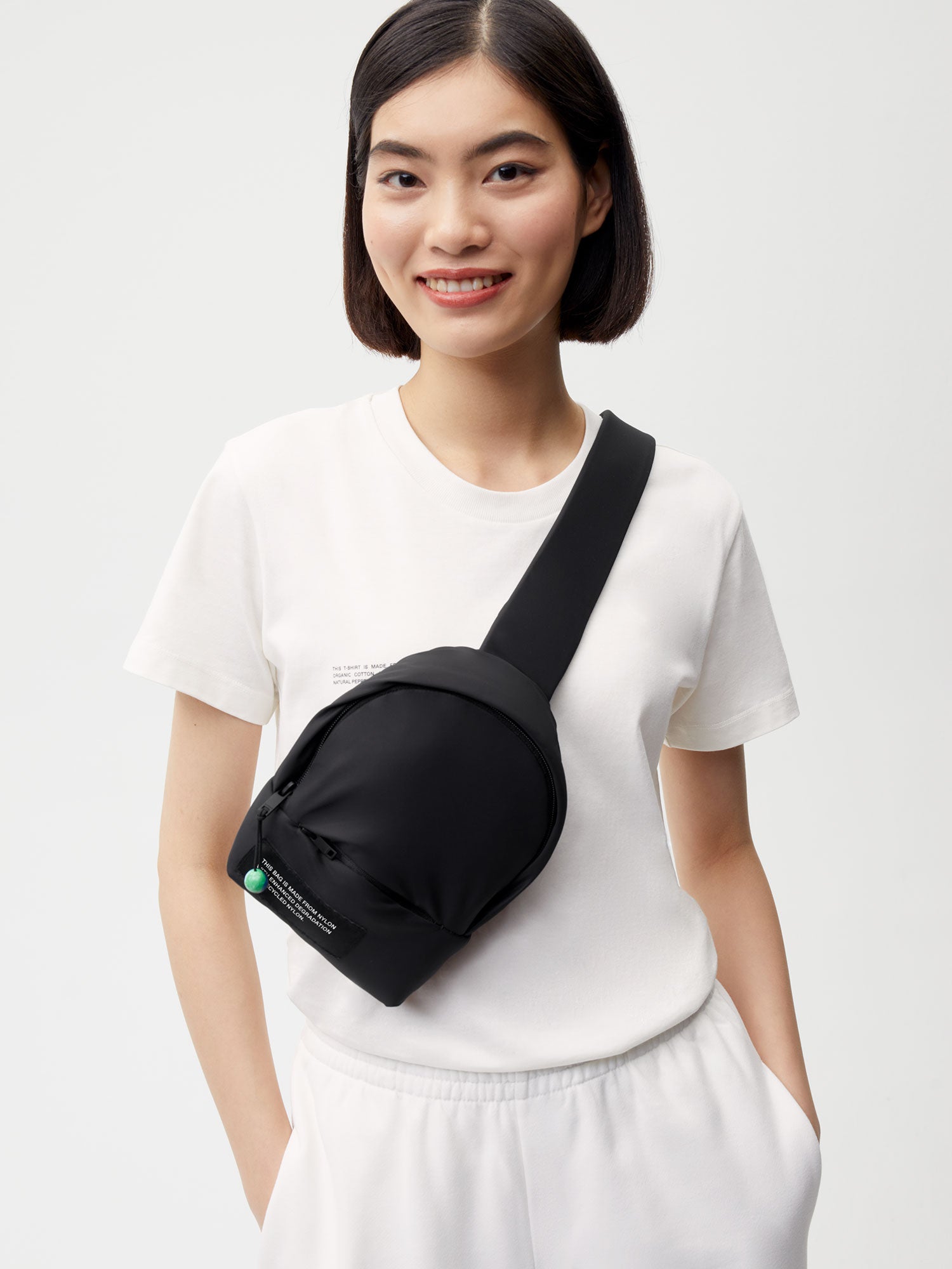 Nylon Padded Mini Backpack Black Female