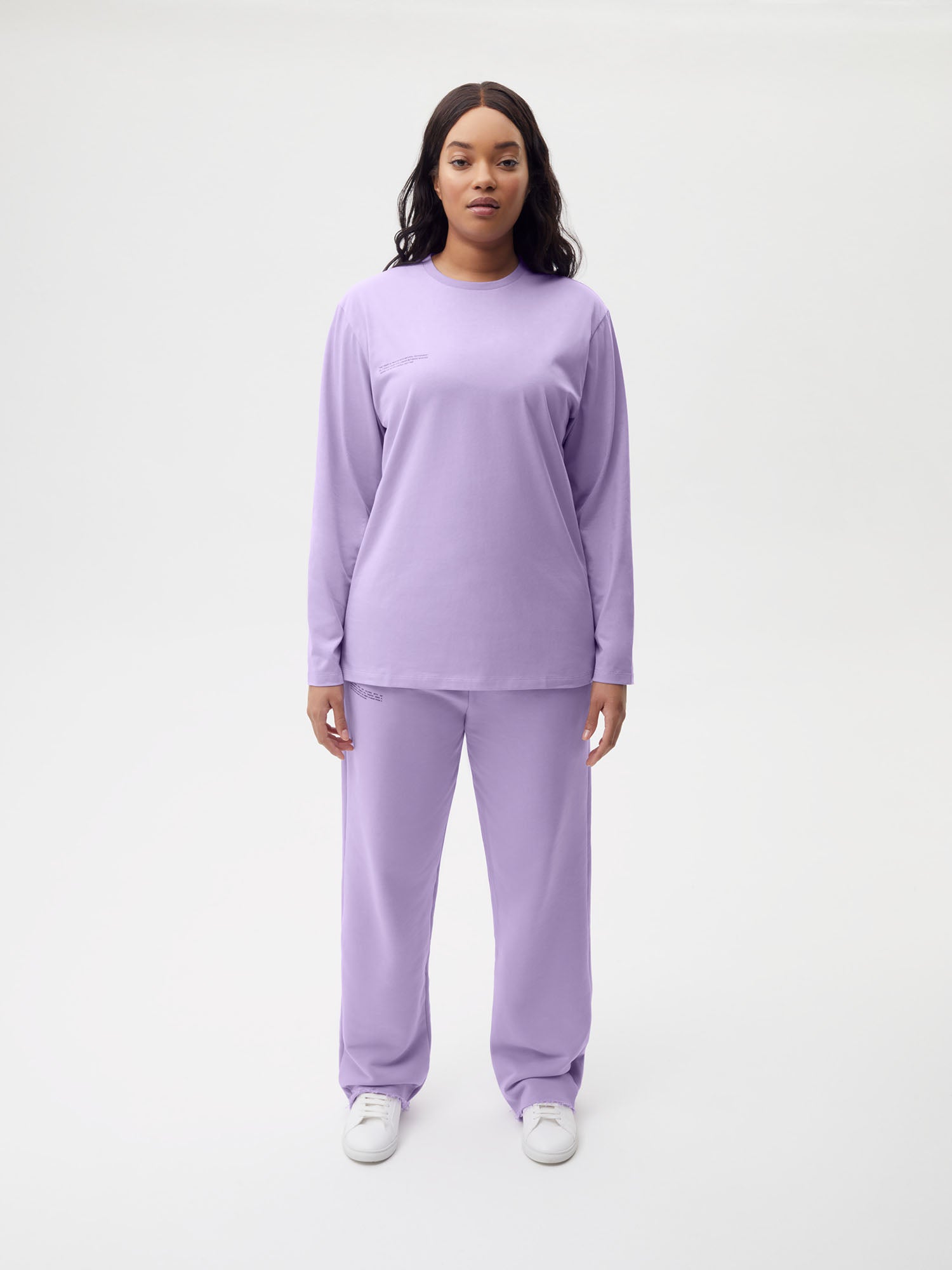 Organic Cotton Long Sleeve T Shirt Orchid Purple Female