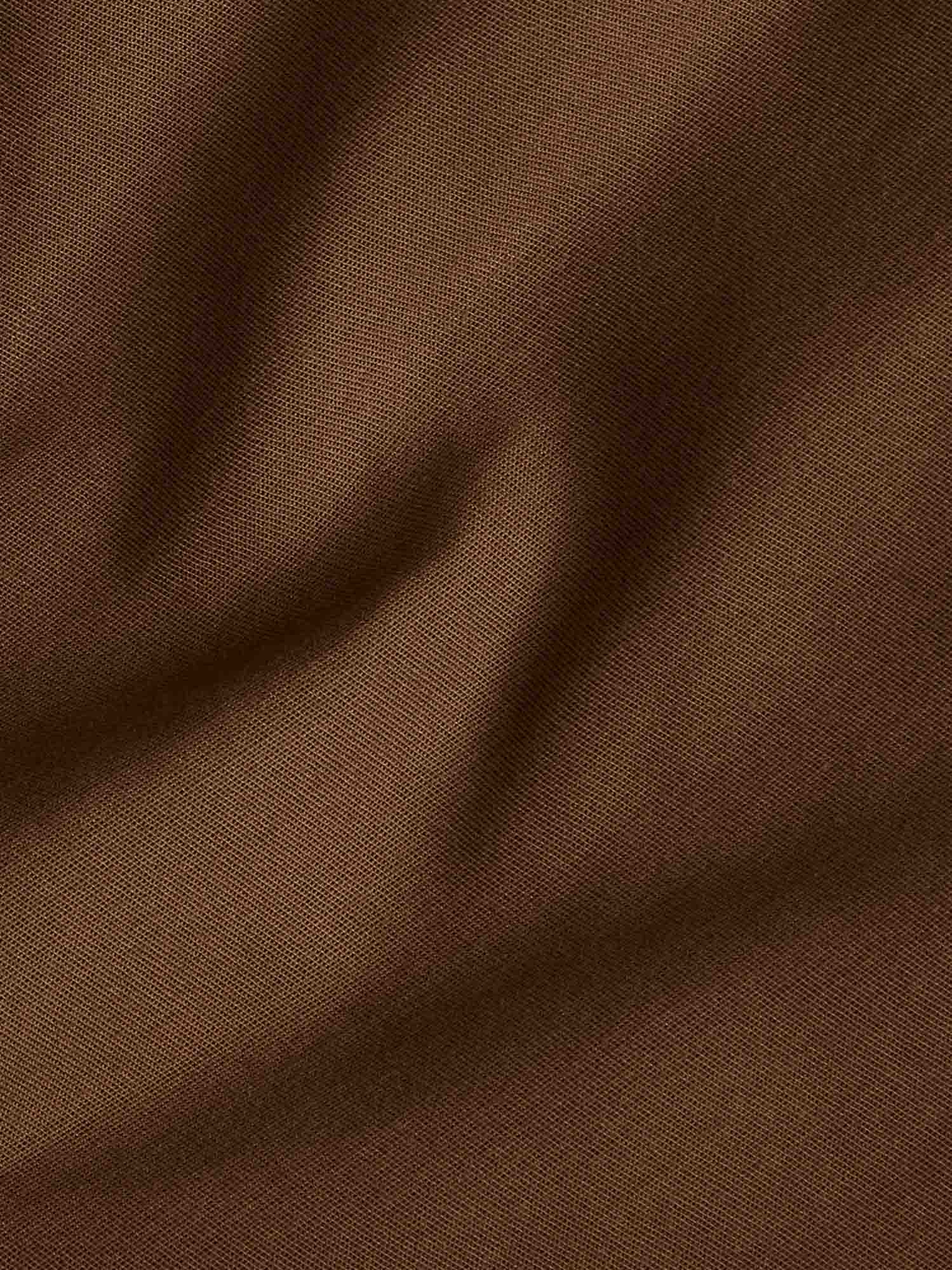 Organic Cotton Outerwear Regular Fit Trousers Chestnut Brown