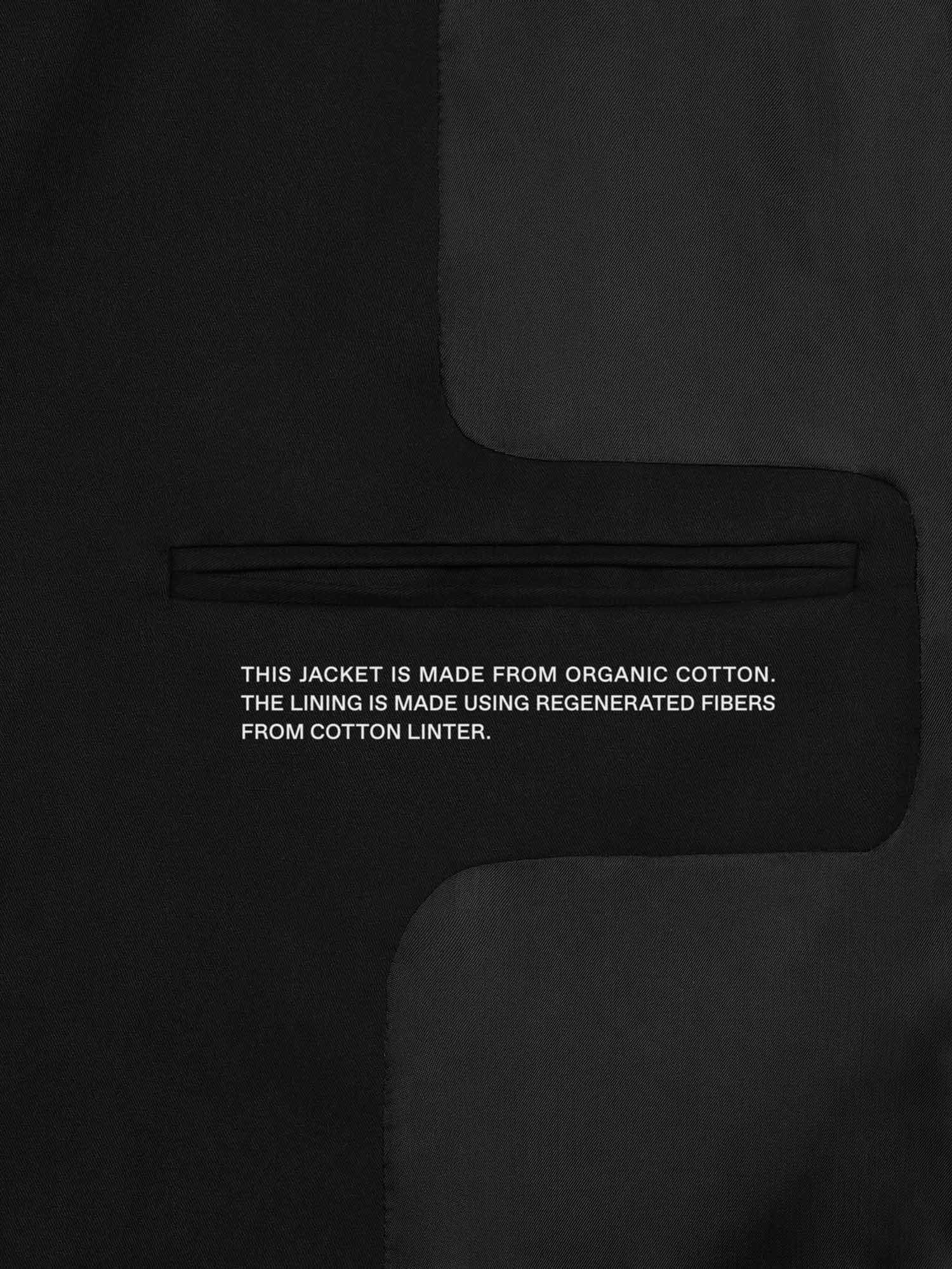 Organic Cotton Oversized Tailored Jacket Black
