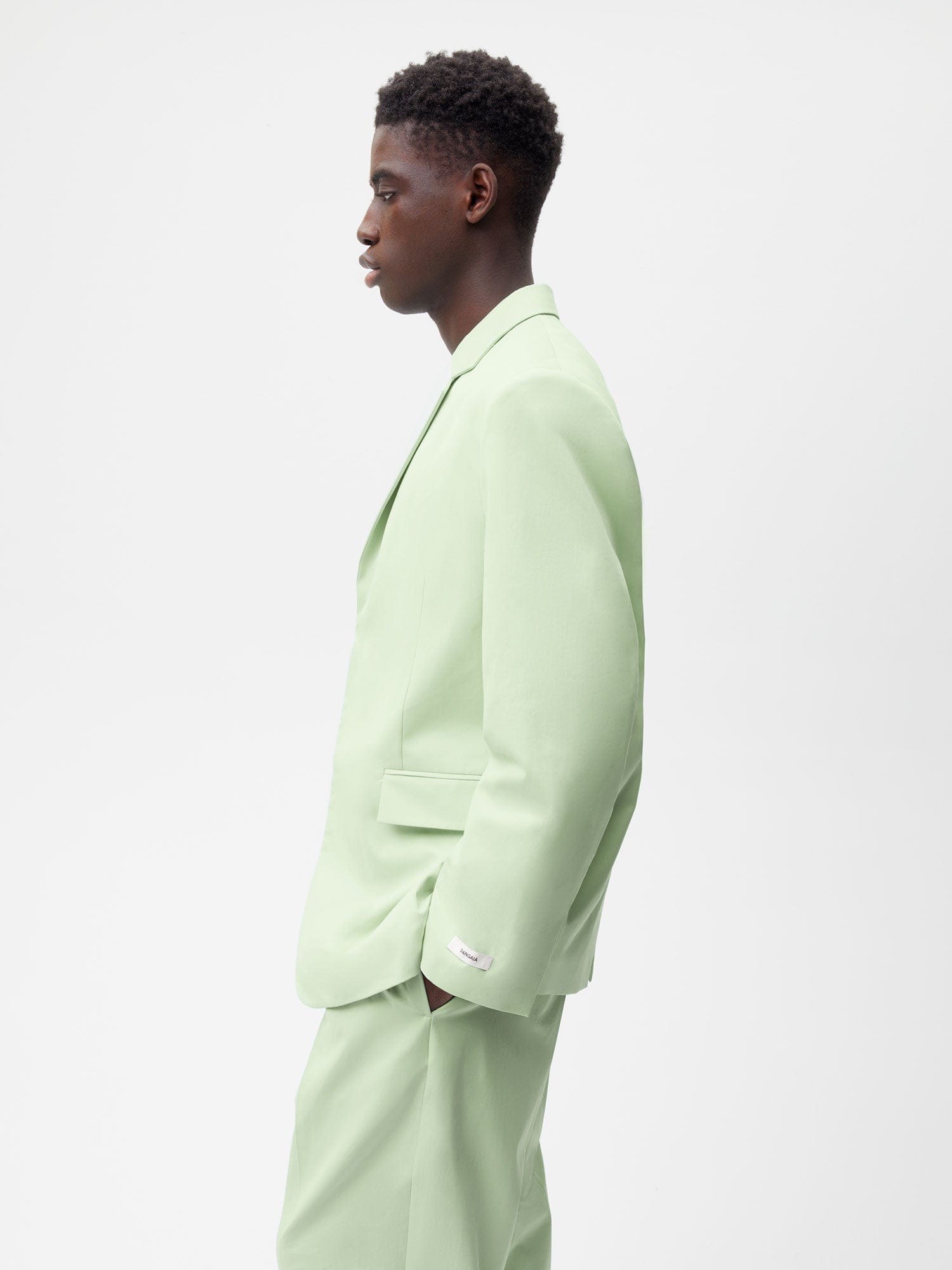 Sale Men's Cotton Oversized Tailored Blazer - Pistachio - Pangaia