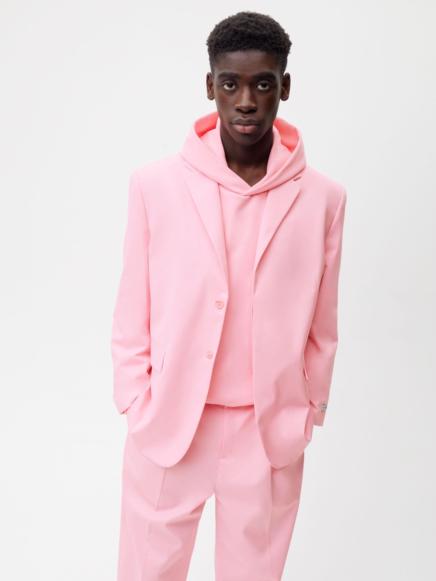 Men's Organic Cotton Oversized Tailored Blazer - Sakura Pink - Pangaia