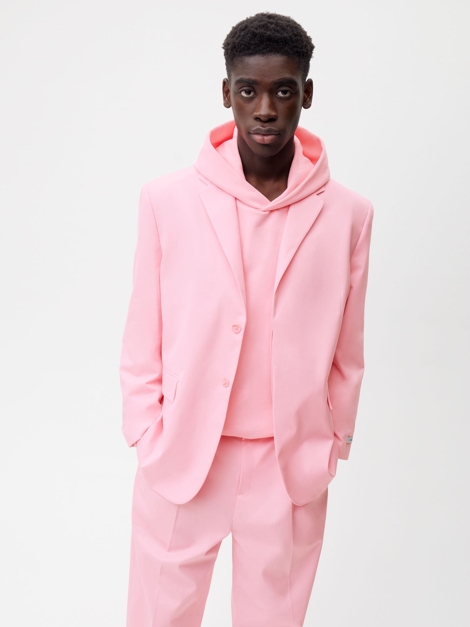 Organic Cotton Oversized Tailored Jacket Sakura Pink Male