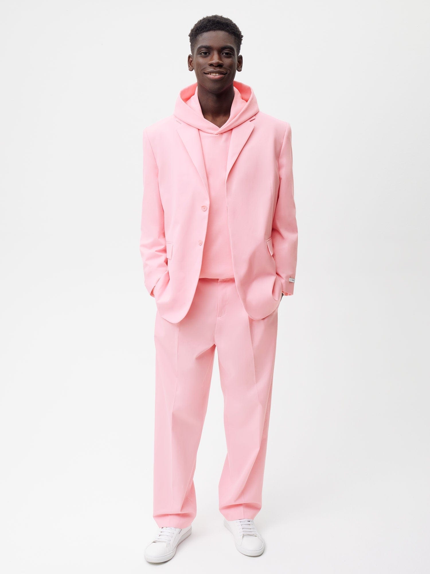 Men's Organic Cotton Oversized Tailored Blazer - Sakura Pink - Pangaia