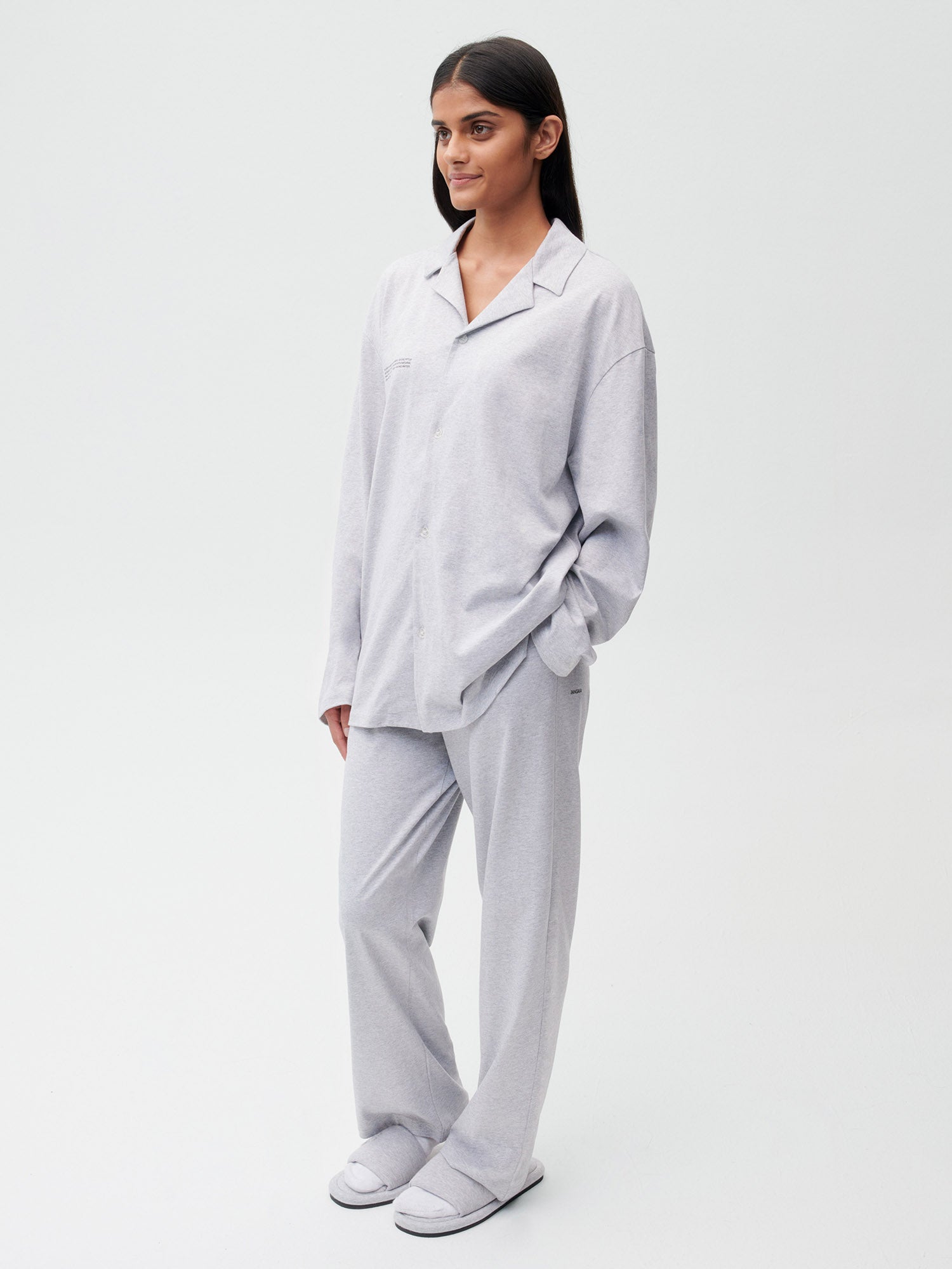Organic Cotton Pajama Loose Pant C Fiber Grey Marl Female