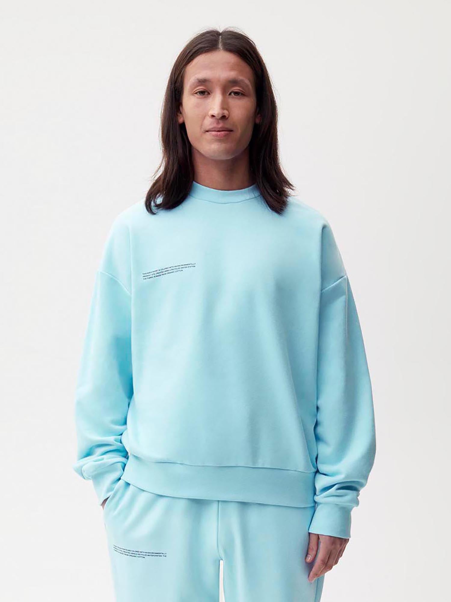 Organic Cotton Sweatshirt Celestial Blue Male