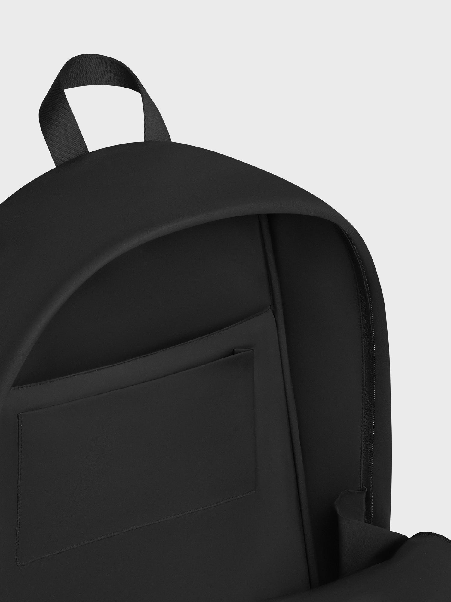 Nylon Padded Backpack—black
