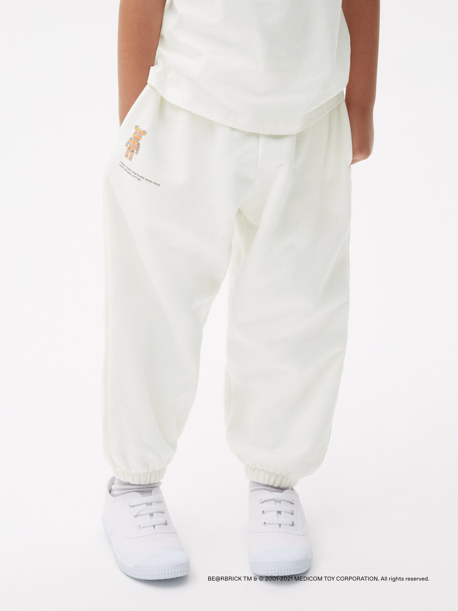 Pangaia Haroshi Bearbrick Heavyweight Organic Cotton Track Pants Off White Kids