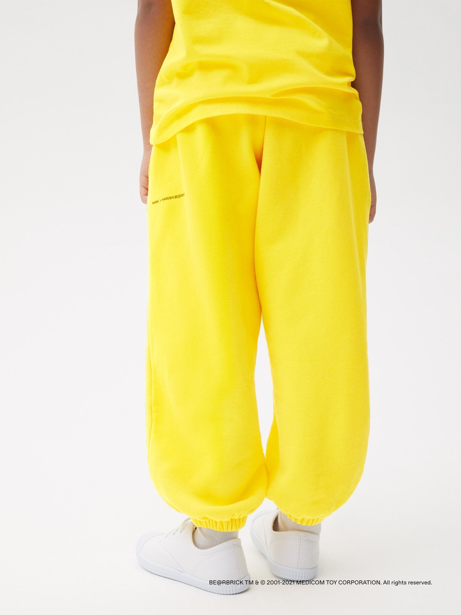 Pangaia Haroshi Bearbrick Heavyweight Organic Cotton Track Pants Saffron Yellow Kids