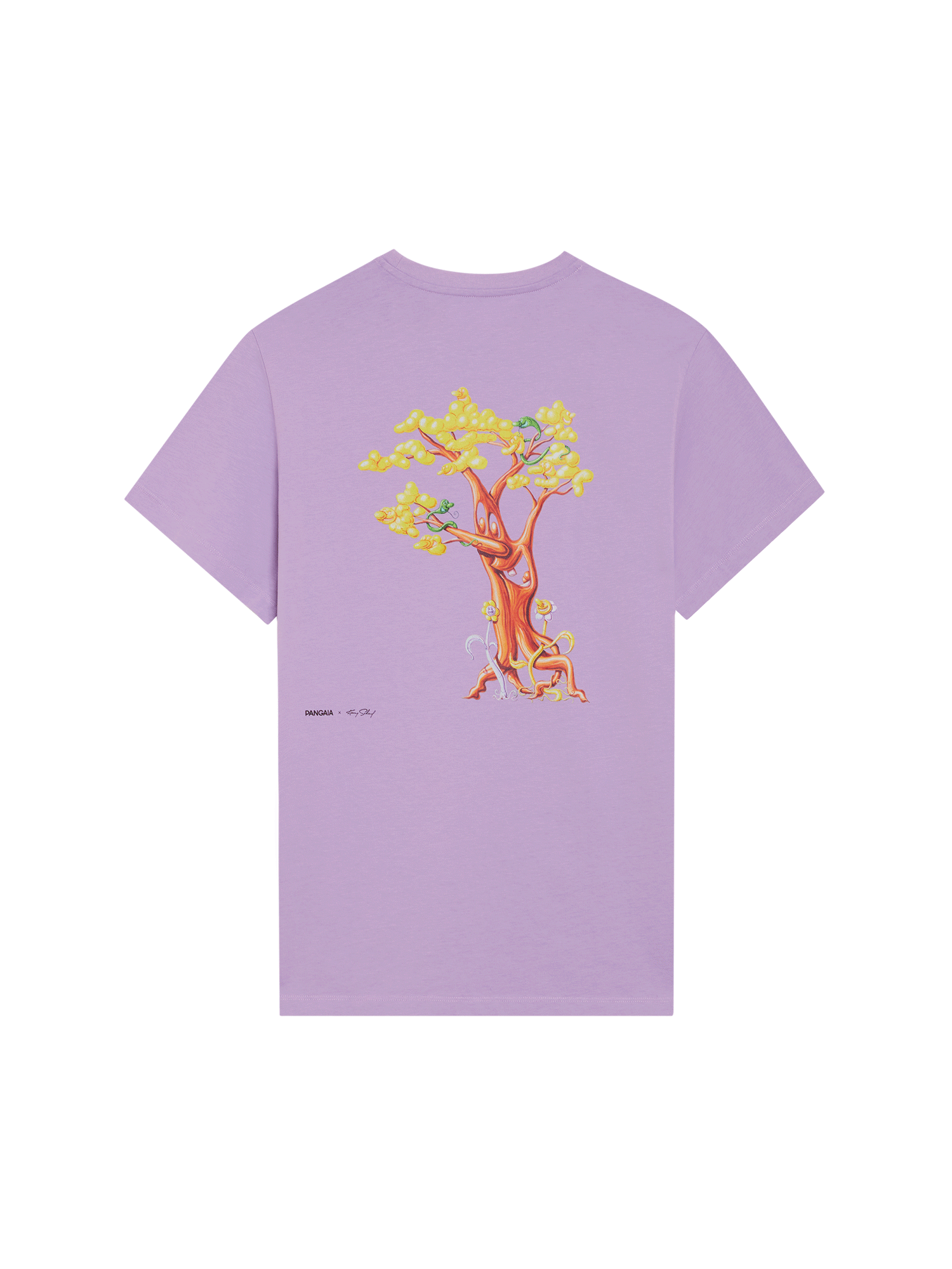 PANGAIA x Kenny Scharf Organic Cotton T-shirt - Paradis Perdu—orchid purple-packshot-3