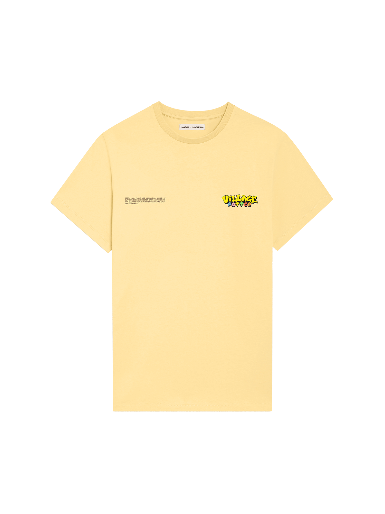 Pangaia-Roberto-Lugo-T-Shirt-Dominos-Graphic-Buttercup-Yellow-1