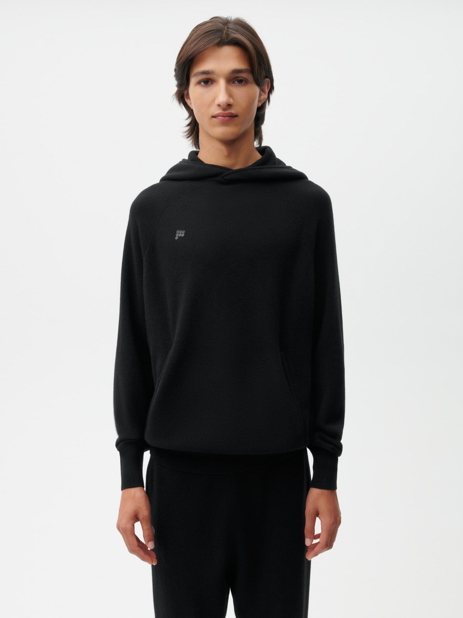 Recycled Cashmere Hoodie—black male