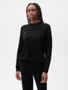 Recycled Cashmere Crewneck Sweatshirt—black female