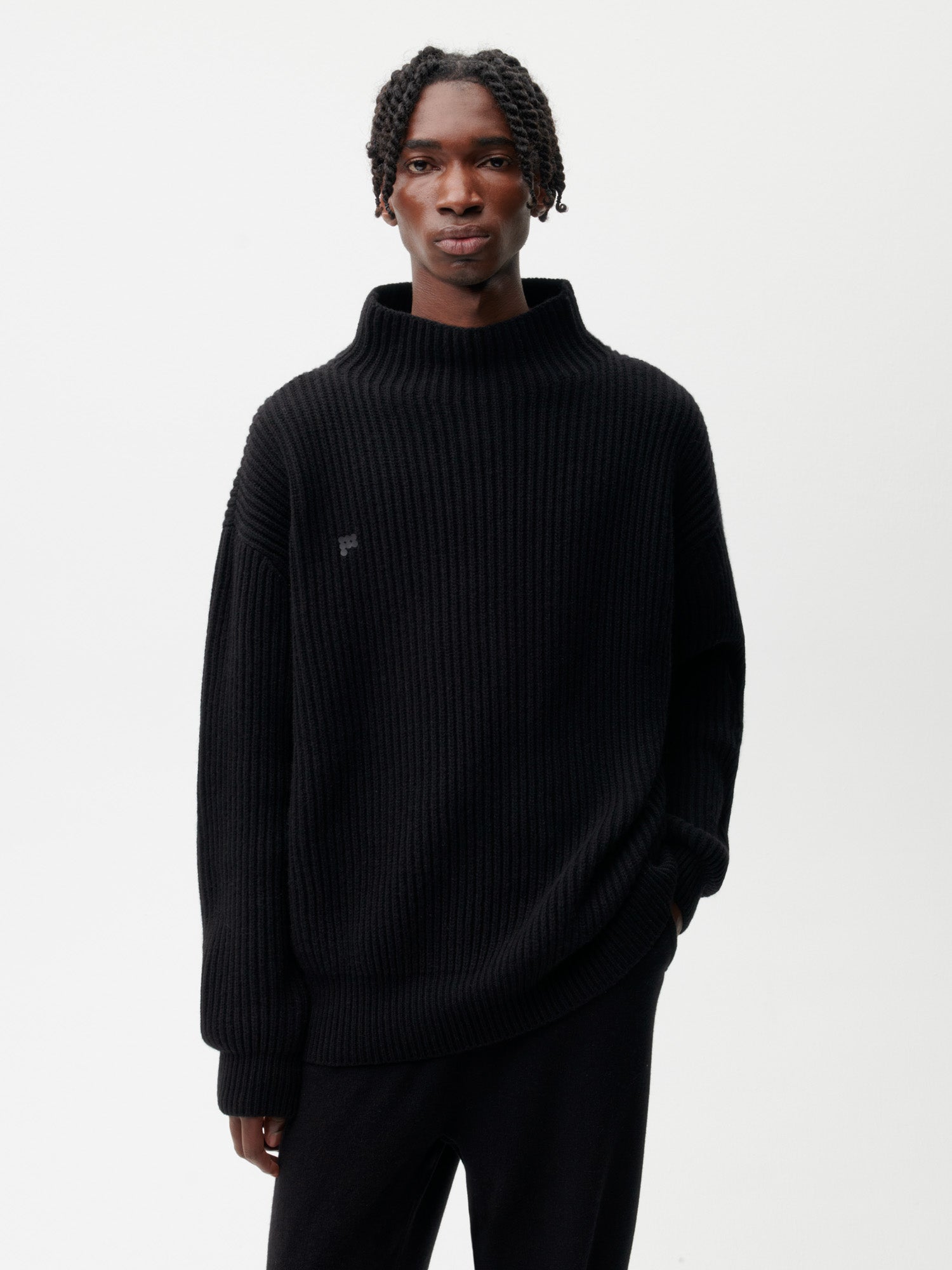 Recycled-Cashmere-Funnel-Neck-Jumper-Black-Male-1