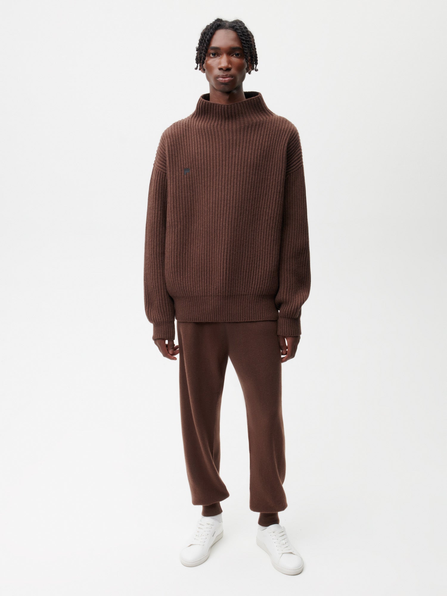 Recycled-Cashmere-Funnel-Neck-Jumper-Chestnut-Brown-Male-3