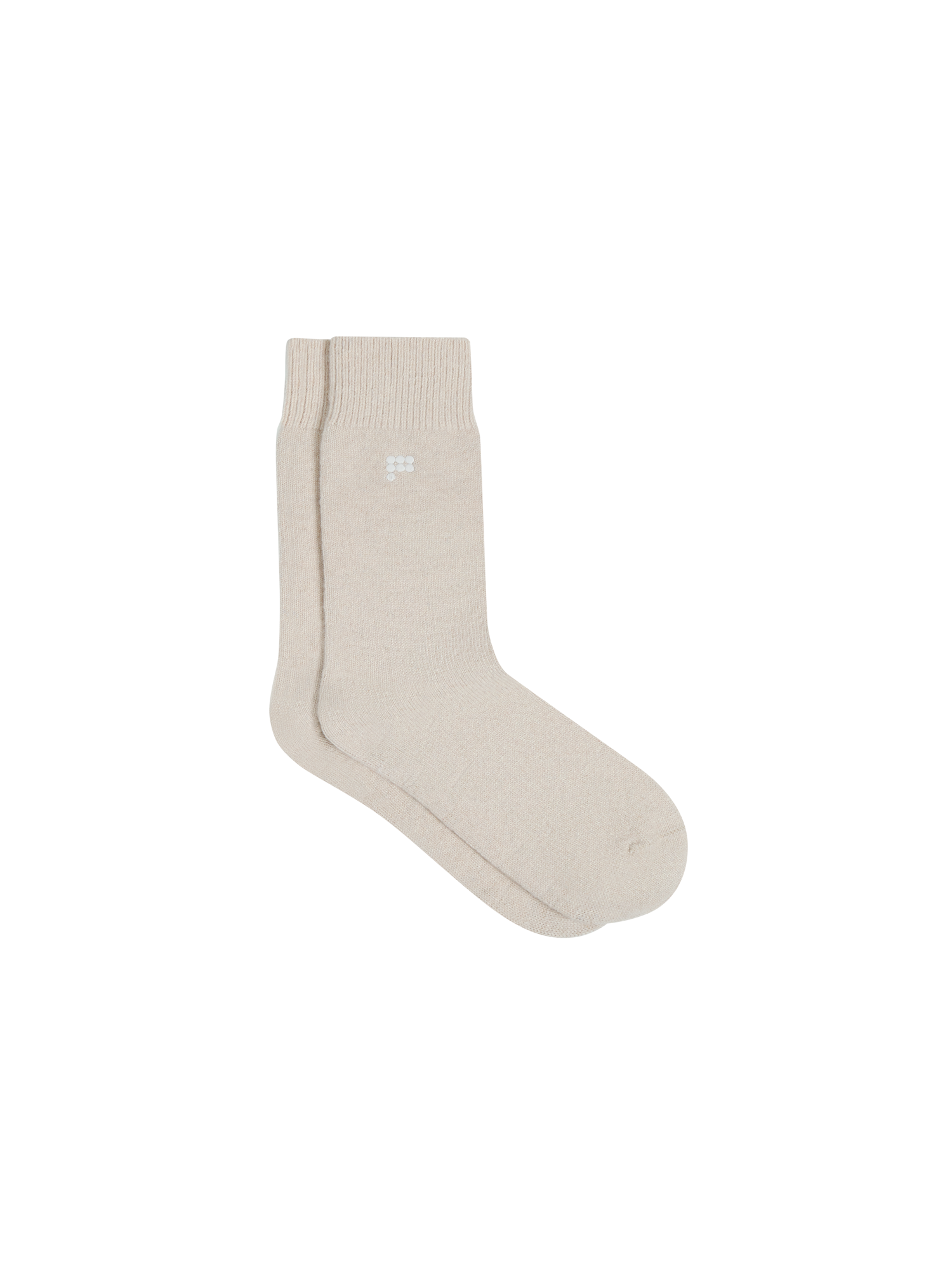 Recycled Cashmere Jersey Socks—oatmeal-packshot-3
