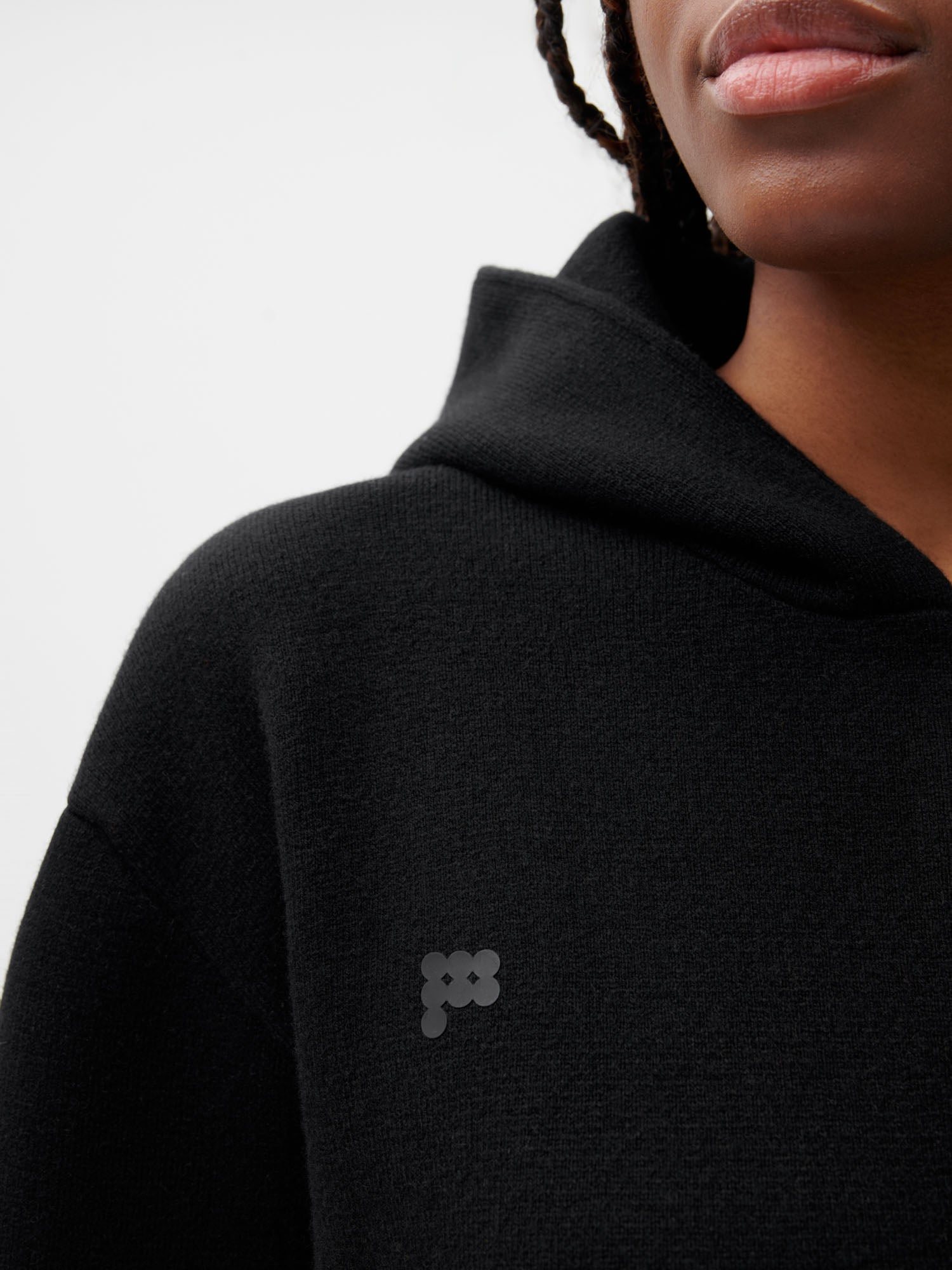 Recycled Cashmere Zipped Hoodie—black female