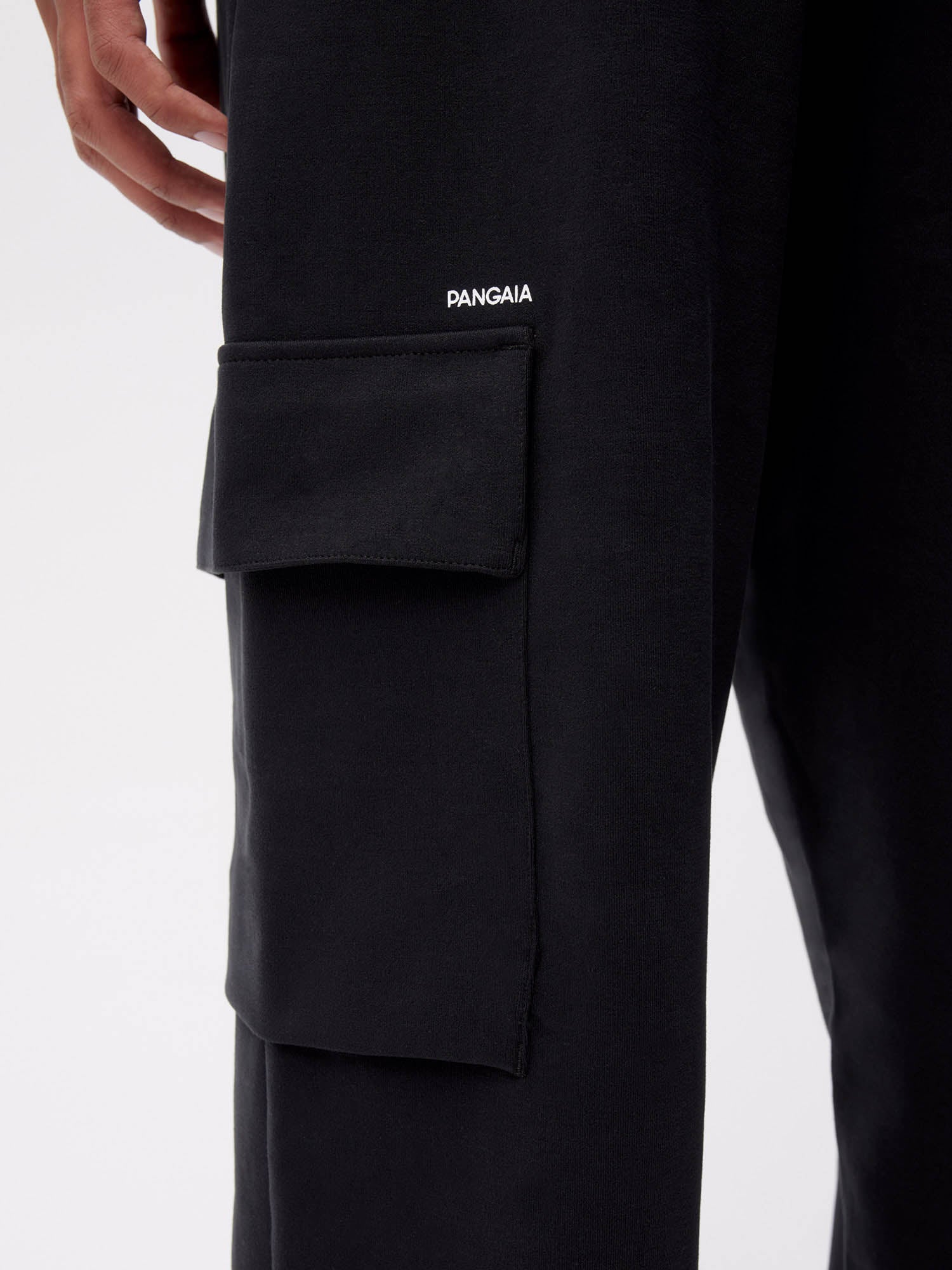 Recycled Cotton Cargo Pants Black Male