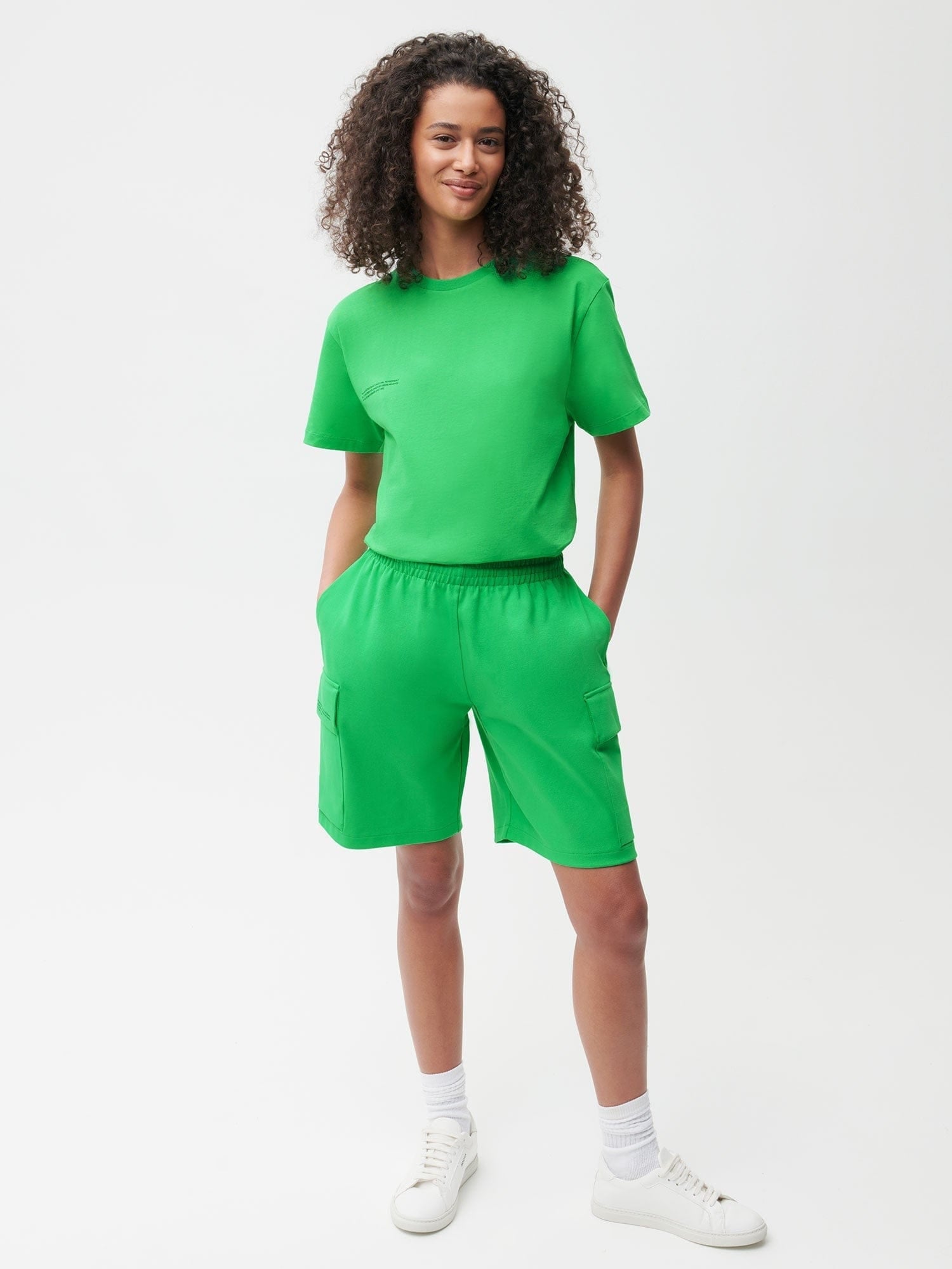 Recycled Cotton Jersey Cargo Shorts Female